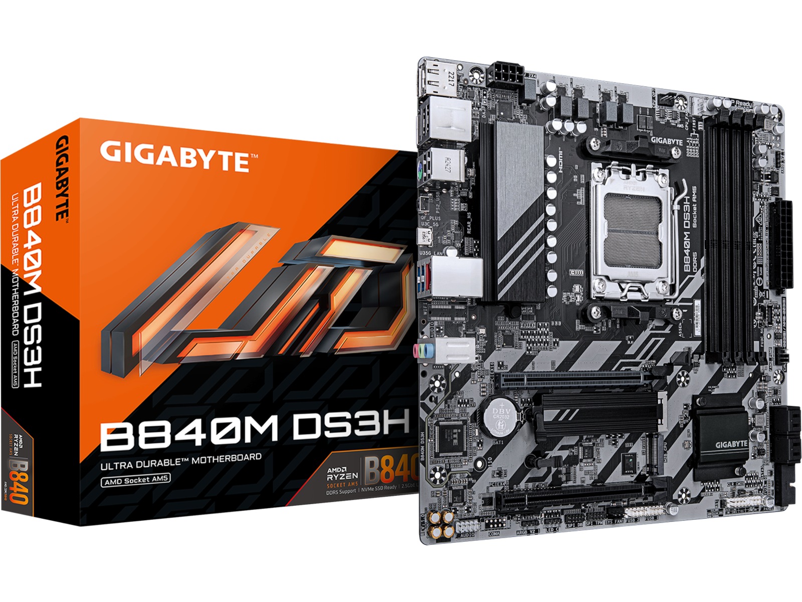 Gigabyte B840M DS3H Moderkort AMD Socket