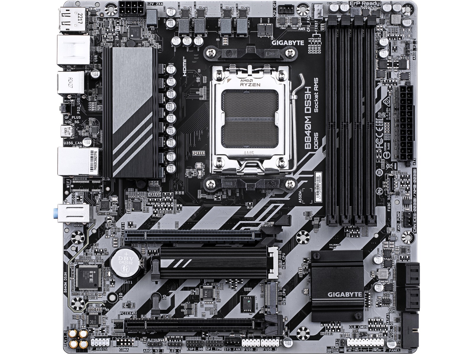 Gigabyte B840M DS3H Moderkort AMD Socket