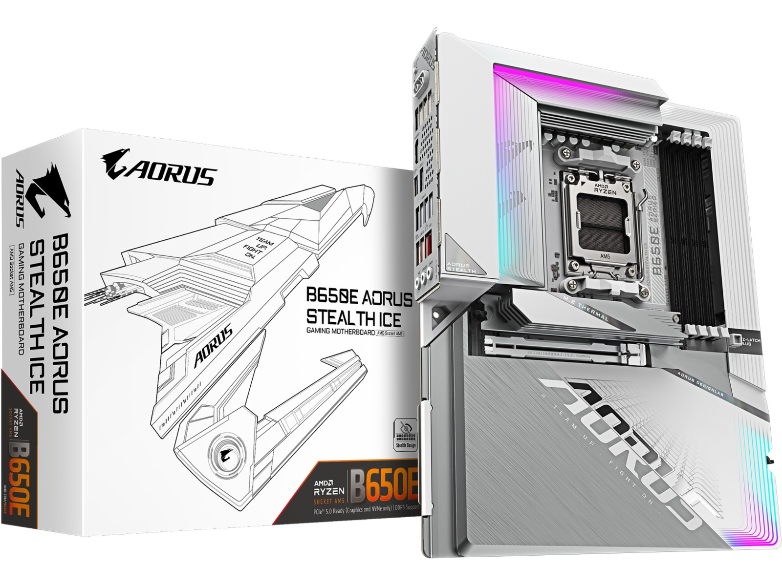 Gigabyte B650E AORUS STEALTH ICE Moderkort AMD Socket