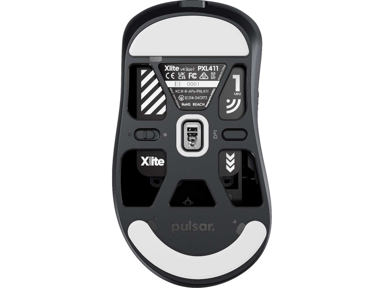 Pulsar Xlite V4 Mini trådlös spelmus (svart) Gamingmus