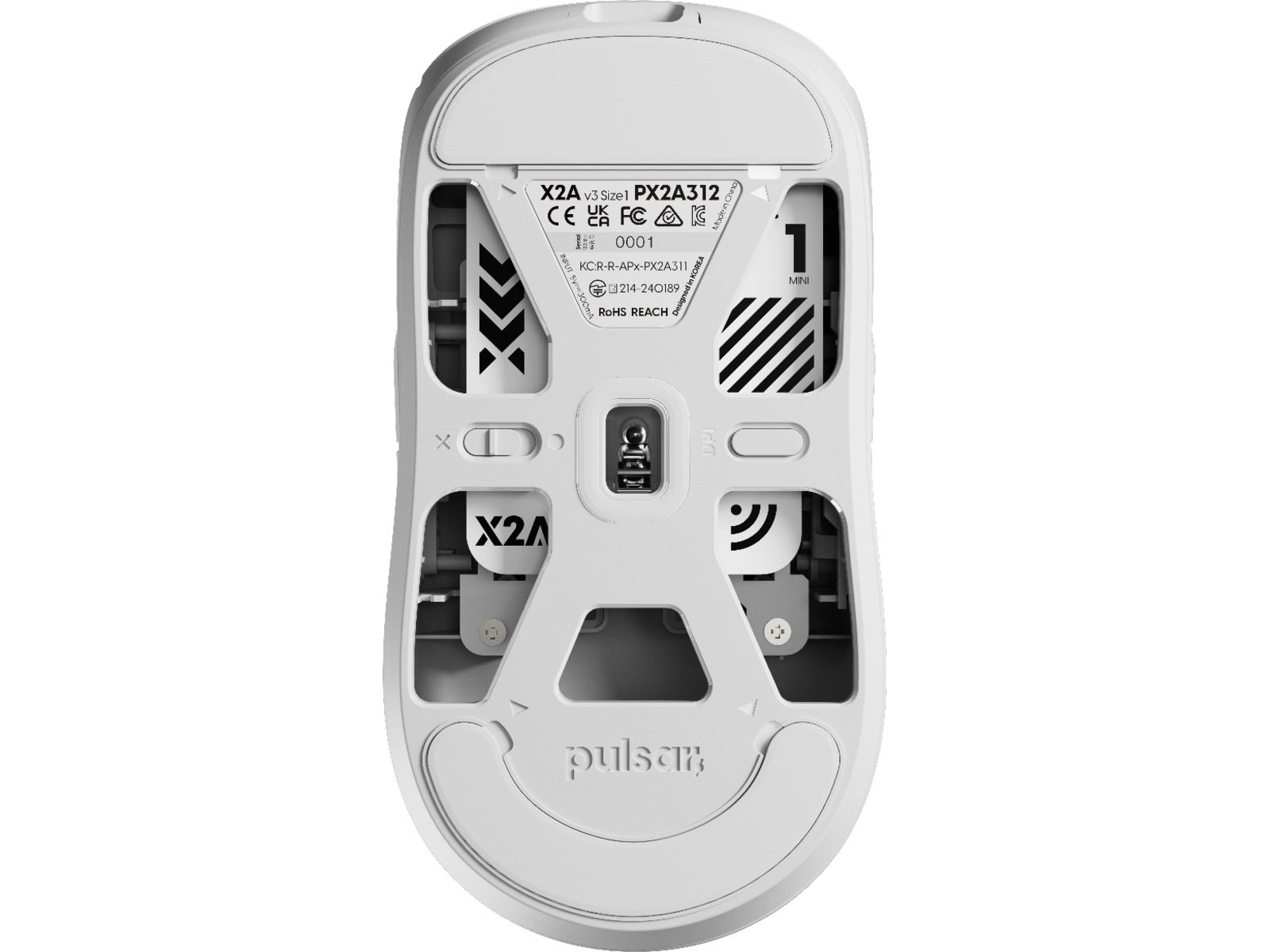 Pulsar X2A v3 Mini Trådløs Gamingmus (vit) Gamingmus