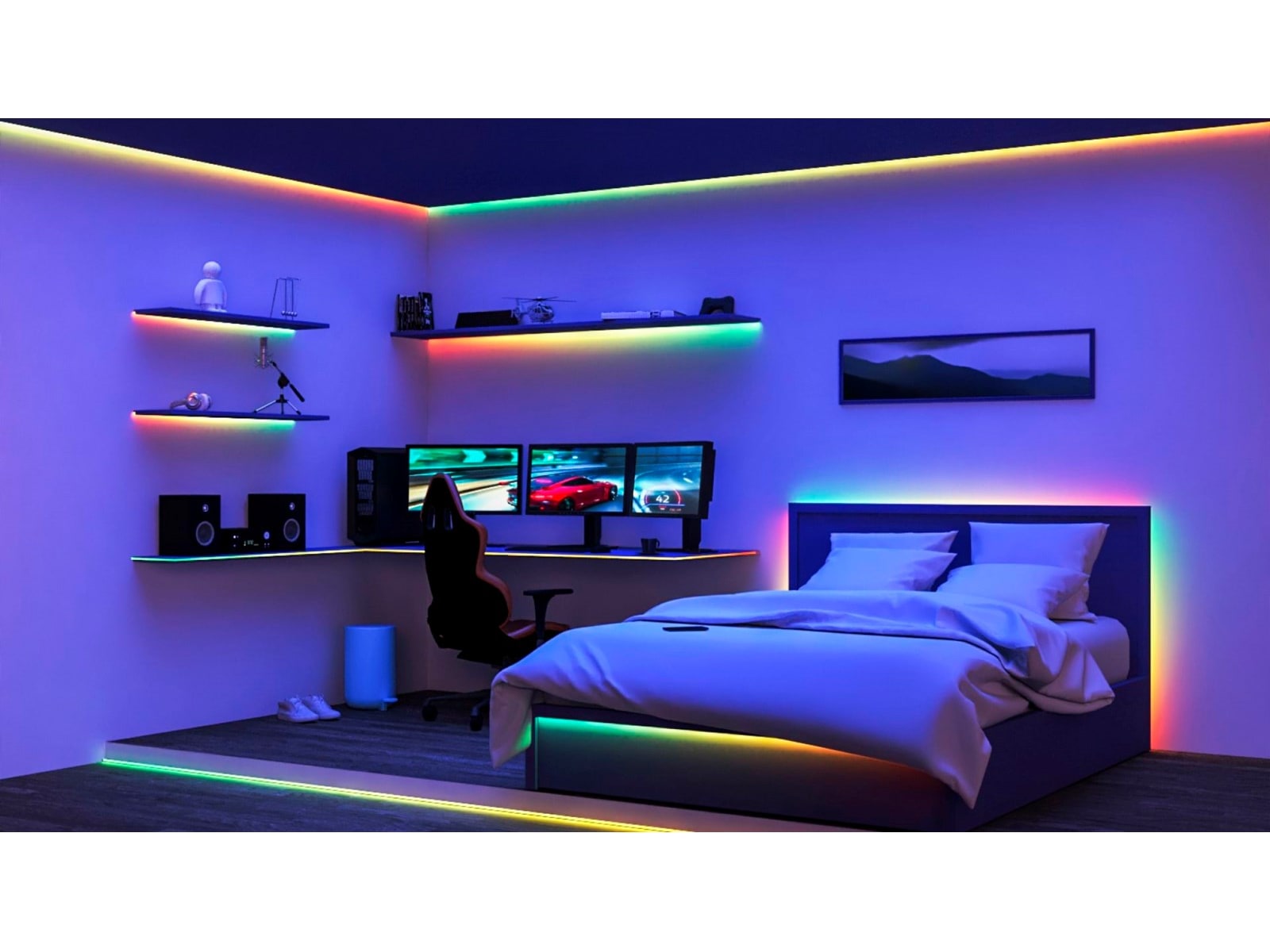 WiZ RGBIC LED-remsa 10m (5+5) Led strips & underhållning