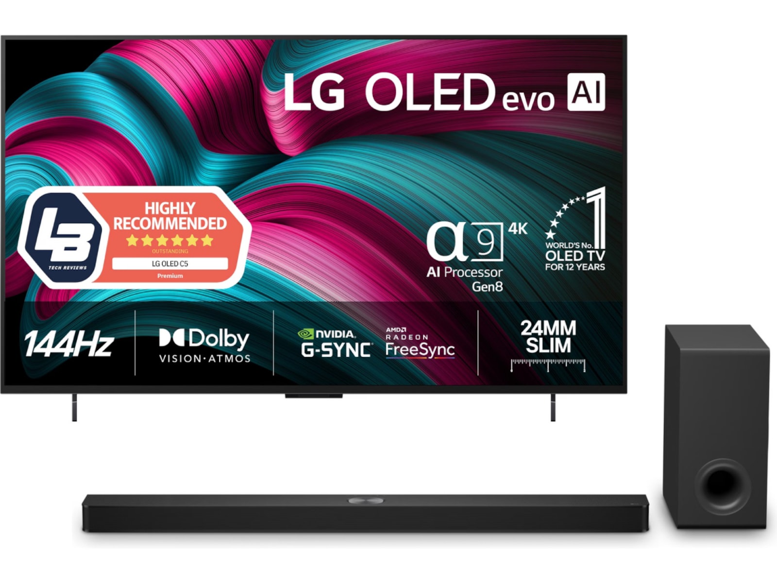 LG 42" C5 AI 4K OLED Smart TV (2025) Bundle 20 - 49 tums TV
