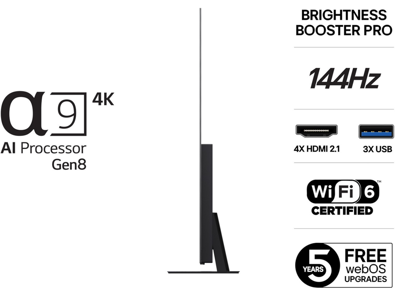 LG 83" C5 AI 4K OLED Smart TV (2025) Bundle Över 80 tums TV