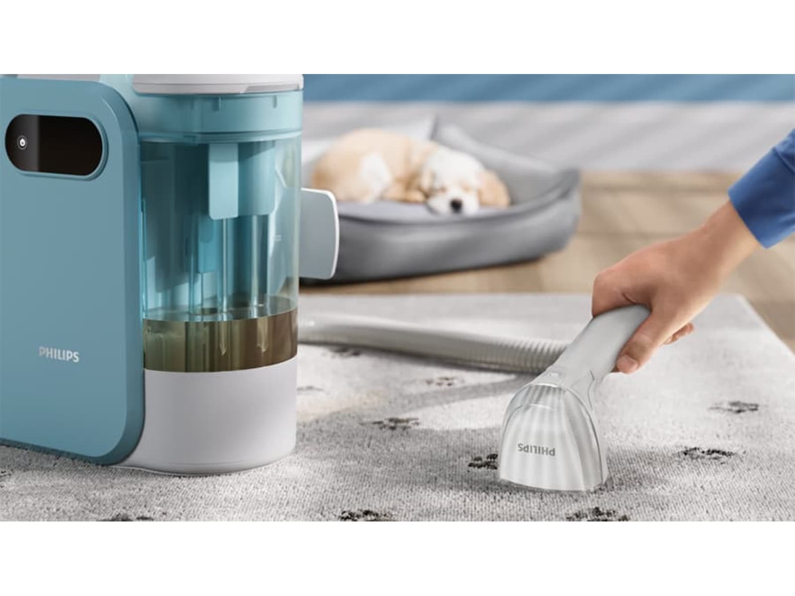 Philips 3000-seriens mattrengörare XW3193/11 (vit/blå) Ångtvättare
