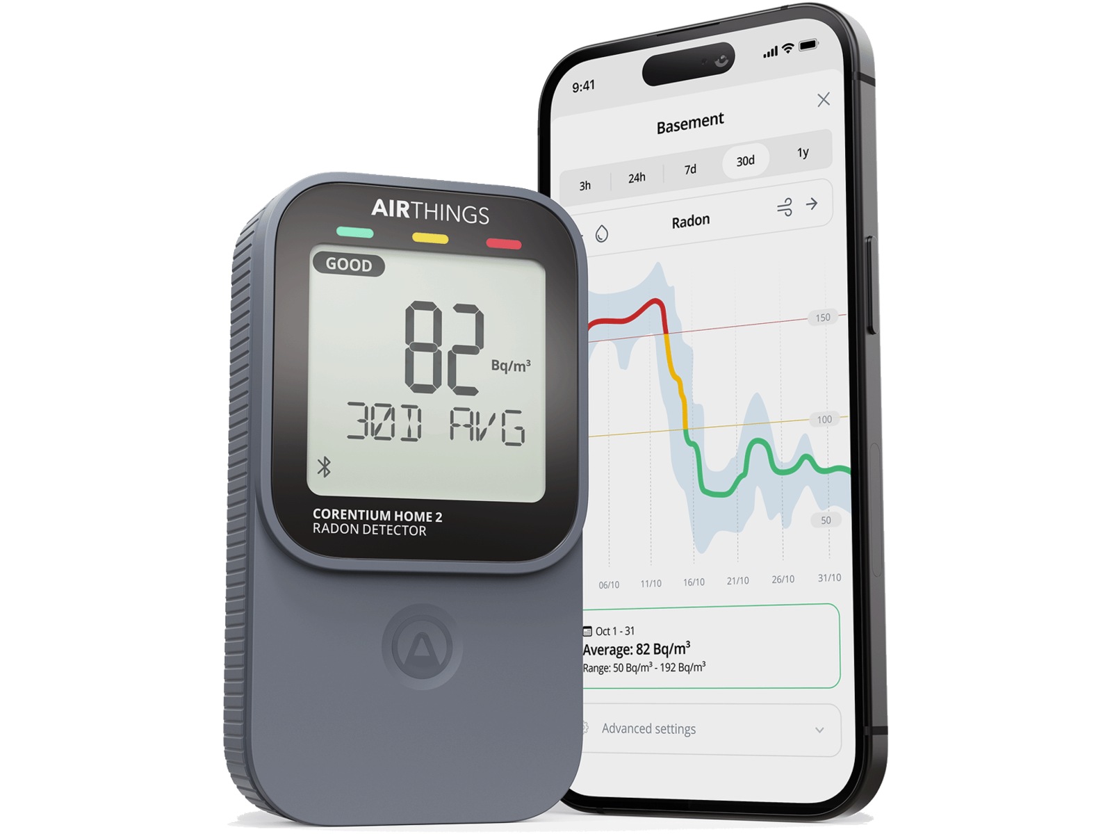 Airthings Corentium Home 2 Radonmätare Sensorer