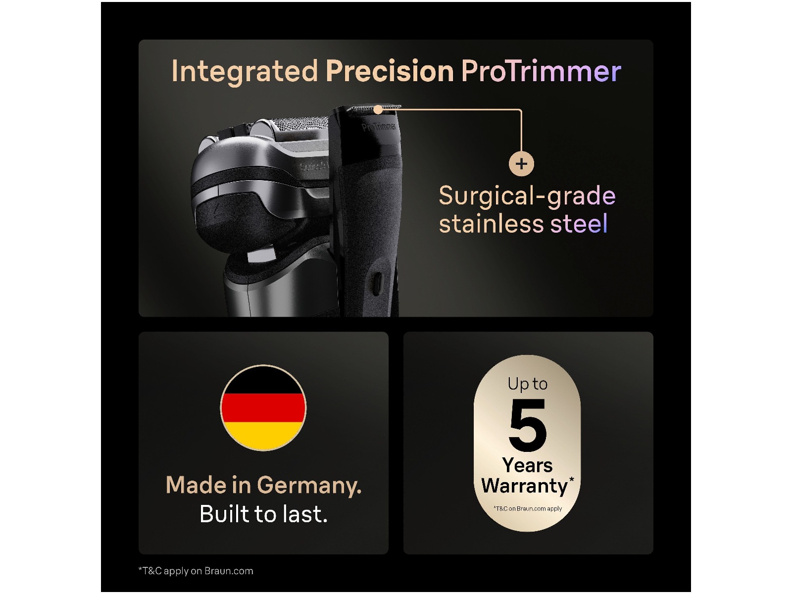 Braun Series 9 PRO+ Elektrisk Rakapparat 9675CC Rakapparat