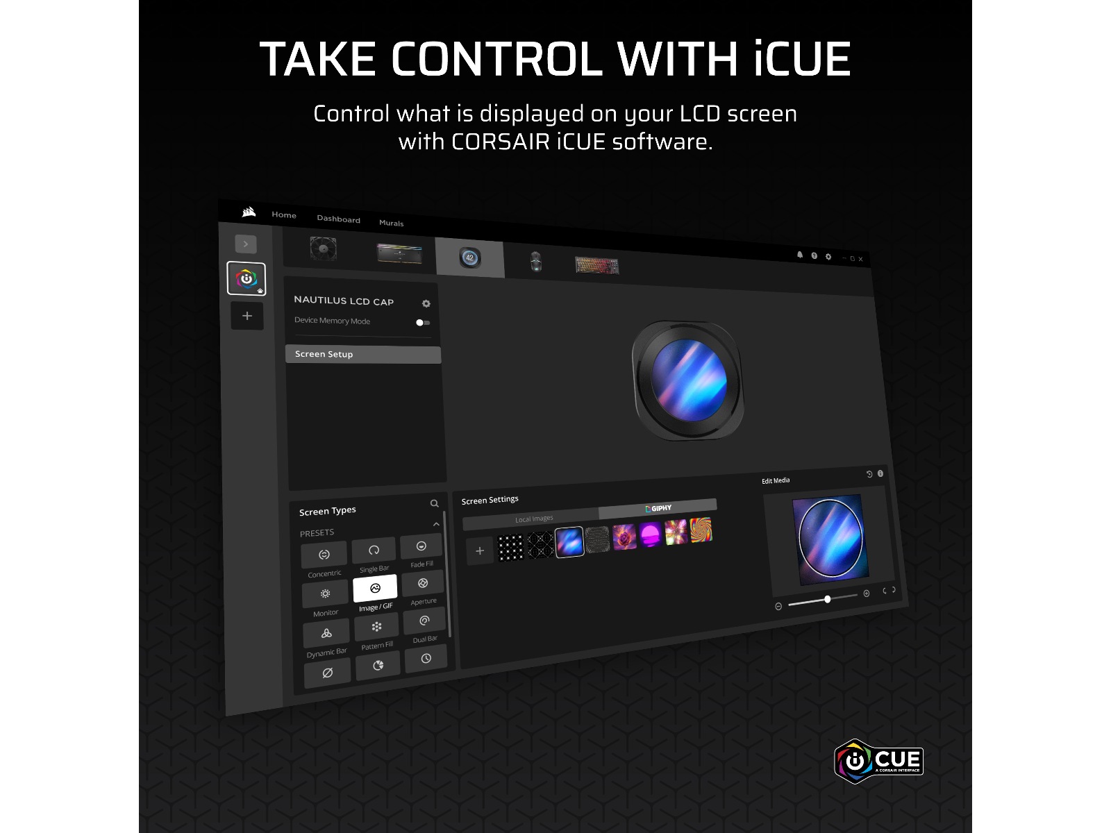 Corsair Nautilus 360 RS LCD Kylare (svart) CPU - Vattenkylning