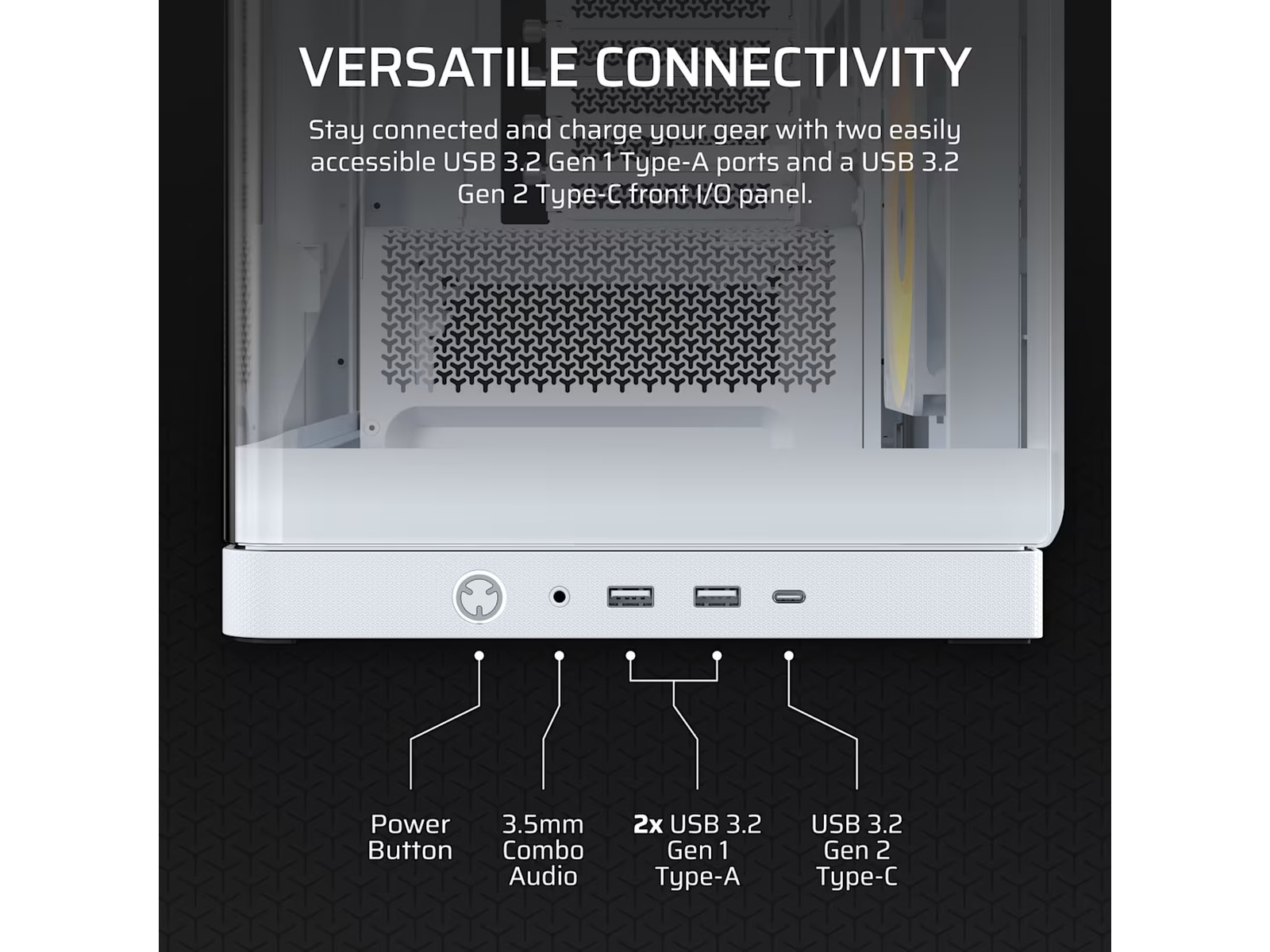 Corsair FRAME 4500X RS-R ARGB Mid Tower (vit) Midi tower