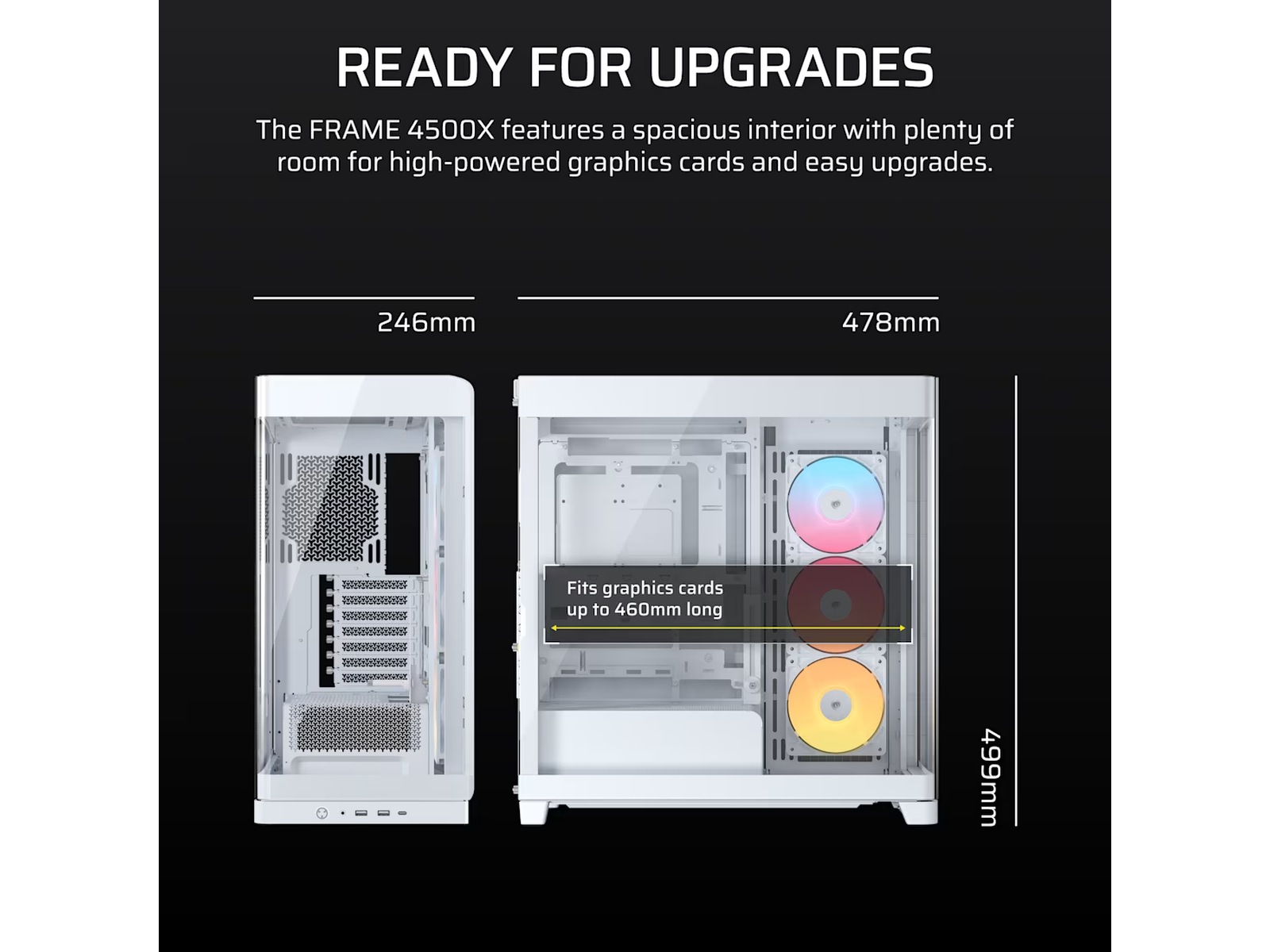 Corsair FRAME 4500X RS-R ARGB Mid Tower (vit) Midi tower
