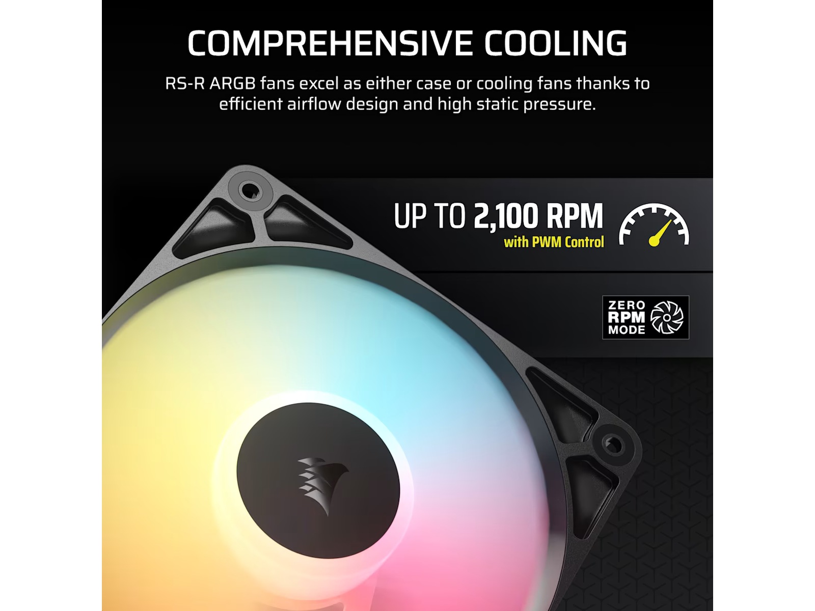 Corsair RS120-R ARGB PWM Reverse Fläkt 3pk (svart) Fläkt