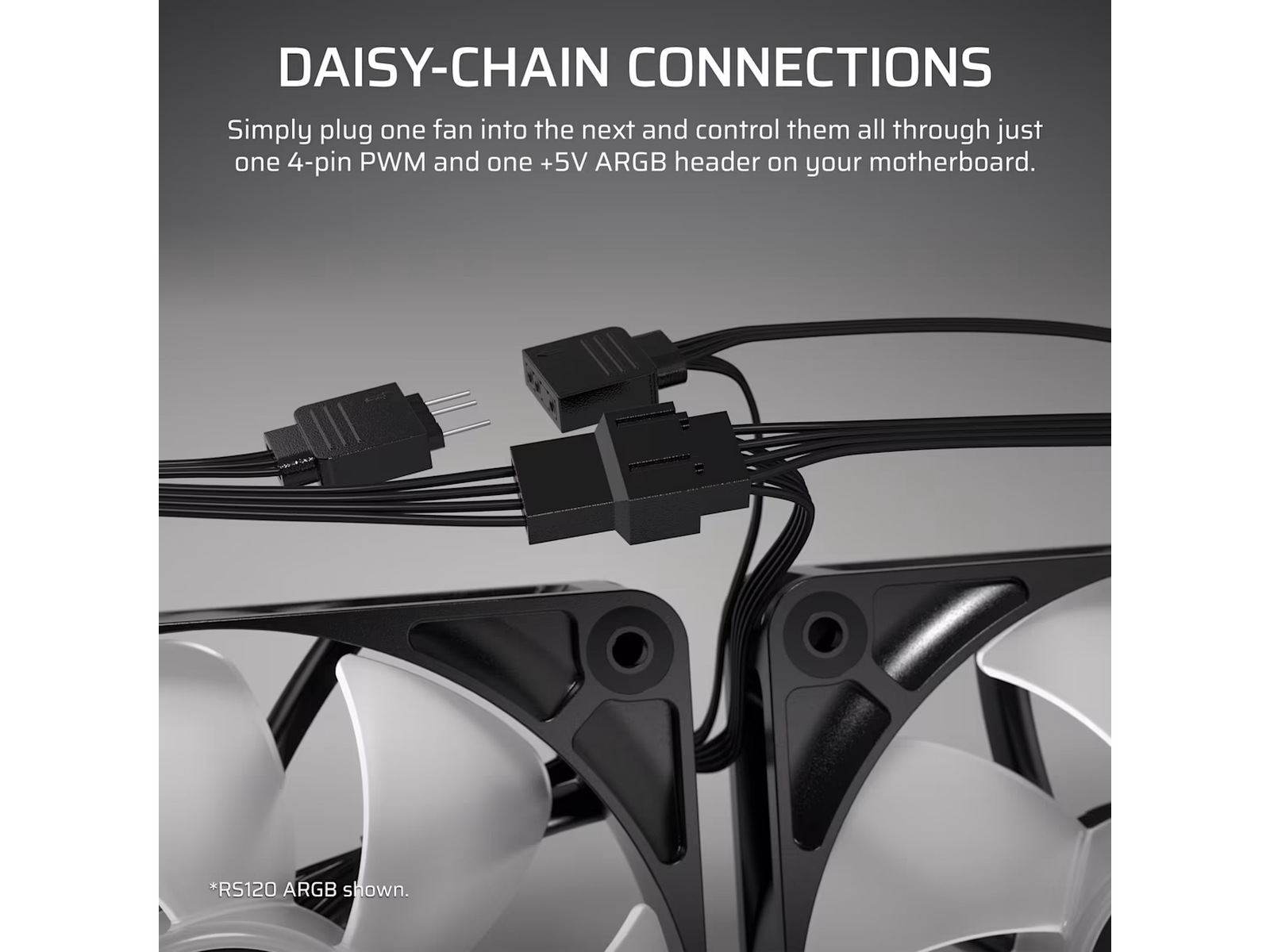 Corsair RS120-R ARGB PWM Reverse Fläkt 3pk (vit) Fläkt