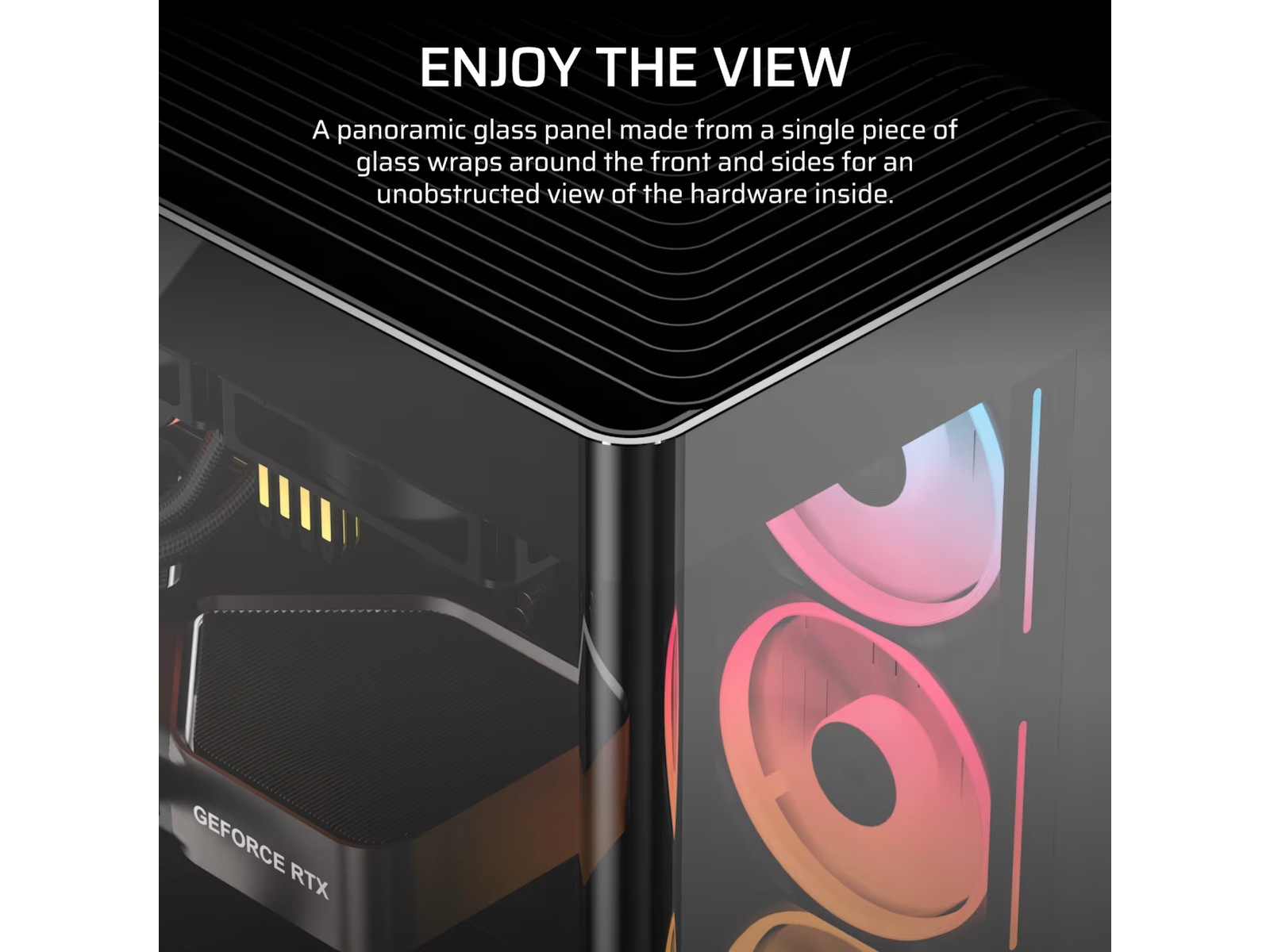 Corsair FRAME 4500X LX-R RGB Mid Tower (svart) Midi tower