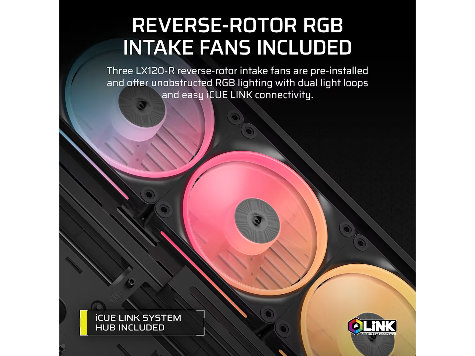 Corsair FRAME 4500X LX-R RGB Mid Tower (svart) Midi tower