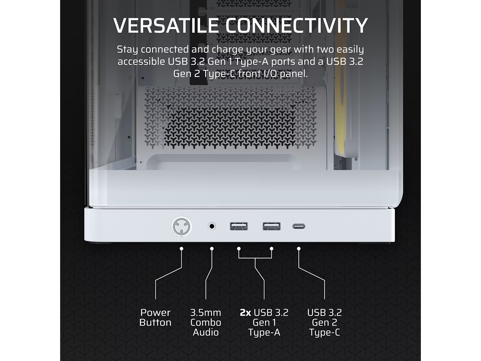 Corsair FRAME 4500X LX-R RGB Mid Tower (vit) Midi tower