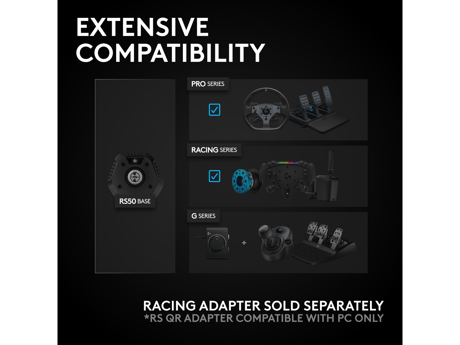 Logitech G RS50 Playstation/PC Ratt och pedaler
