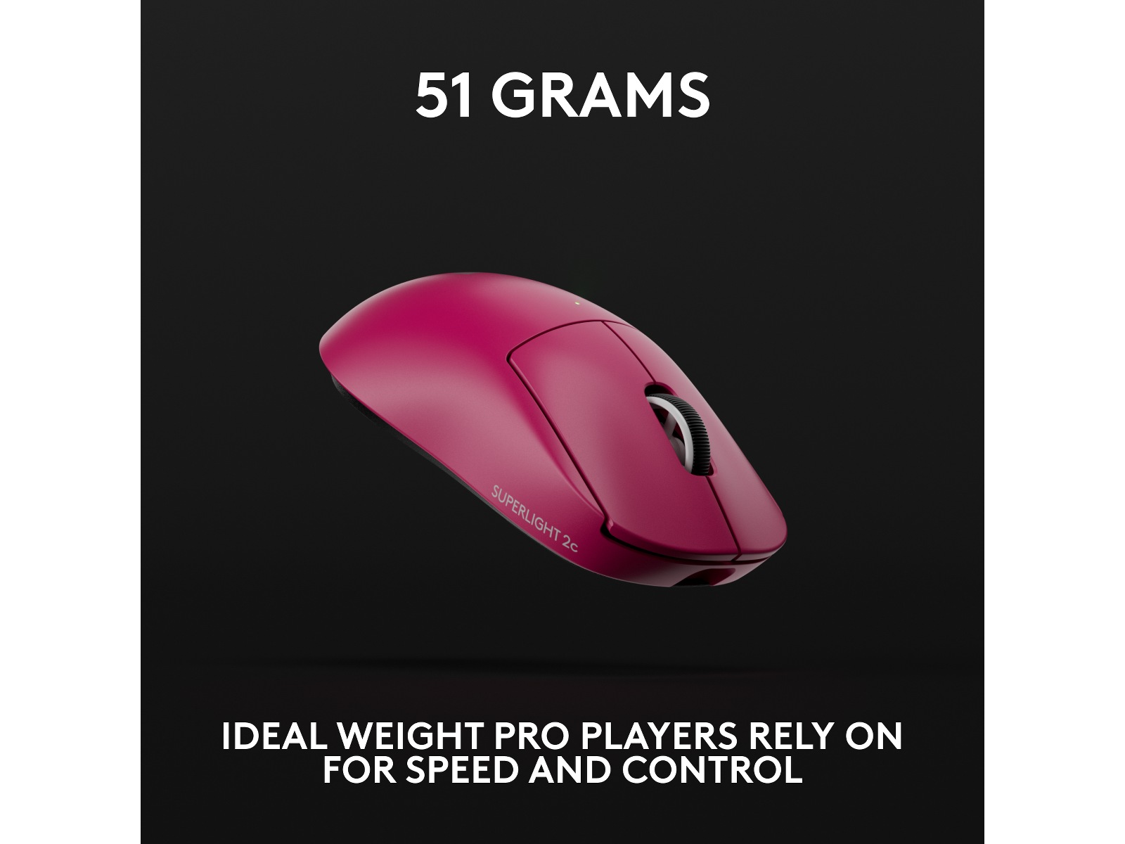 Logitech Pro X Superlight 2c trådlös gamingmus (rosa) Gamingmus