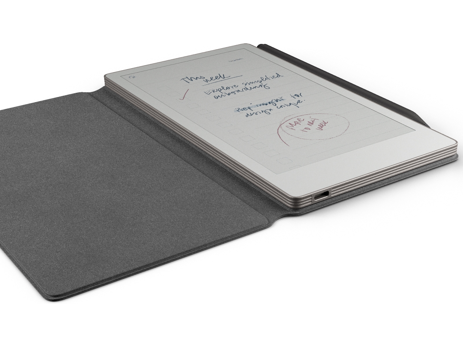 reMarkable Paper Pro Move 7.3" inkl. Marker Plus & Book Folio (svart skinn) Digitala anteckningsblock och tillbehör