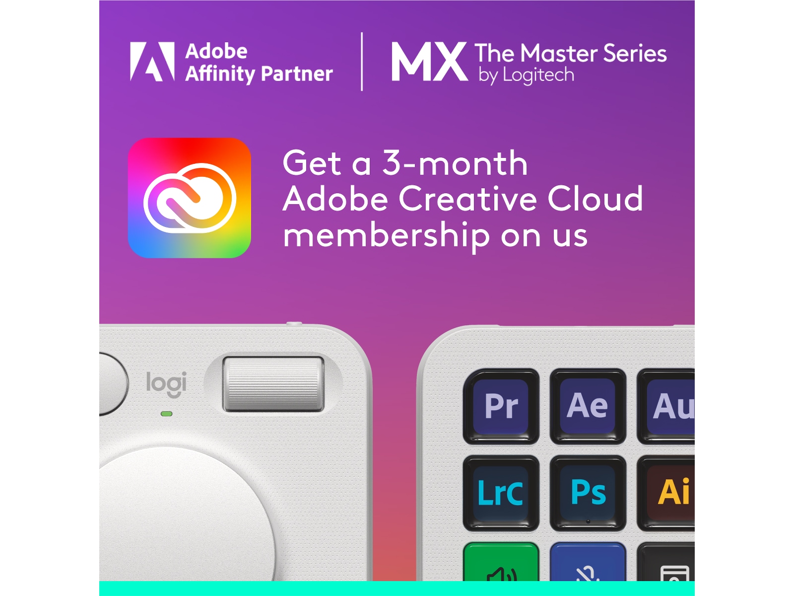 Logitech MX Creative Console (grå) Tangentbord