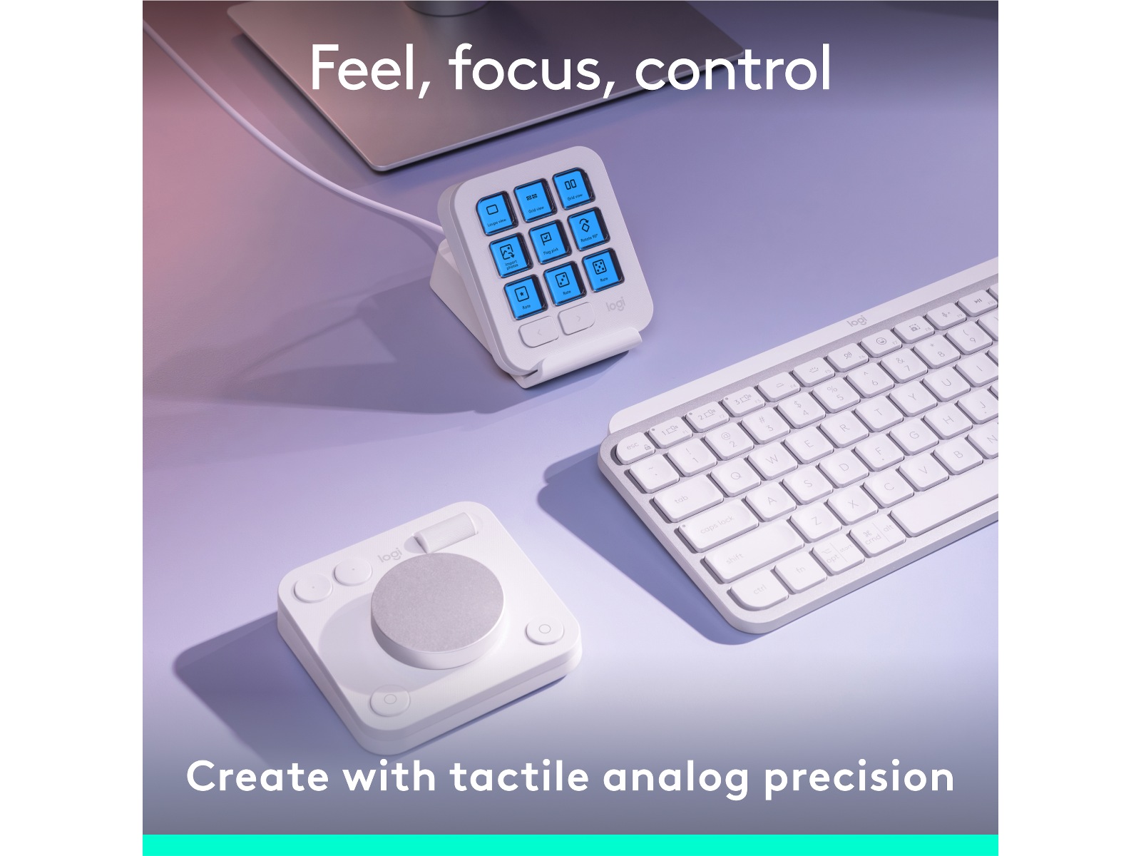 Logitech MX Creative Console (grå) Tangentbord