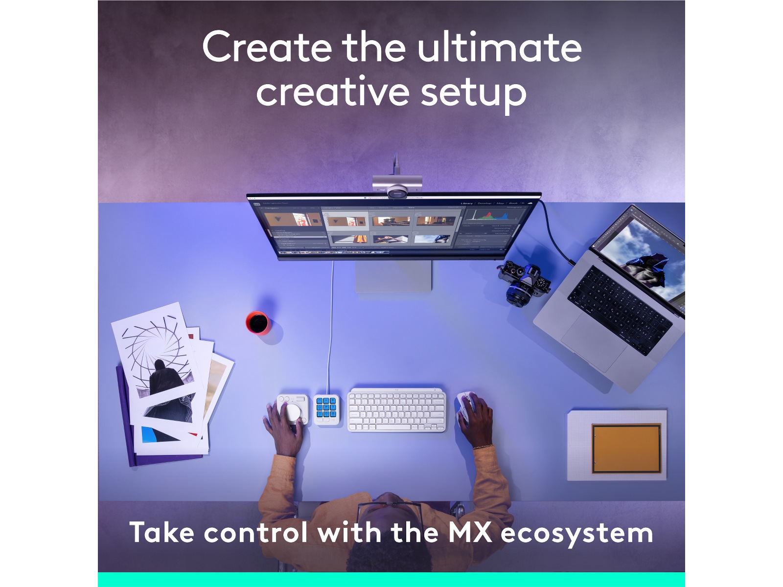 Logitech MX Creative Console (grå) Tangentbord