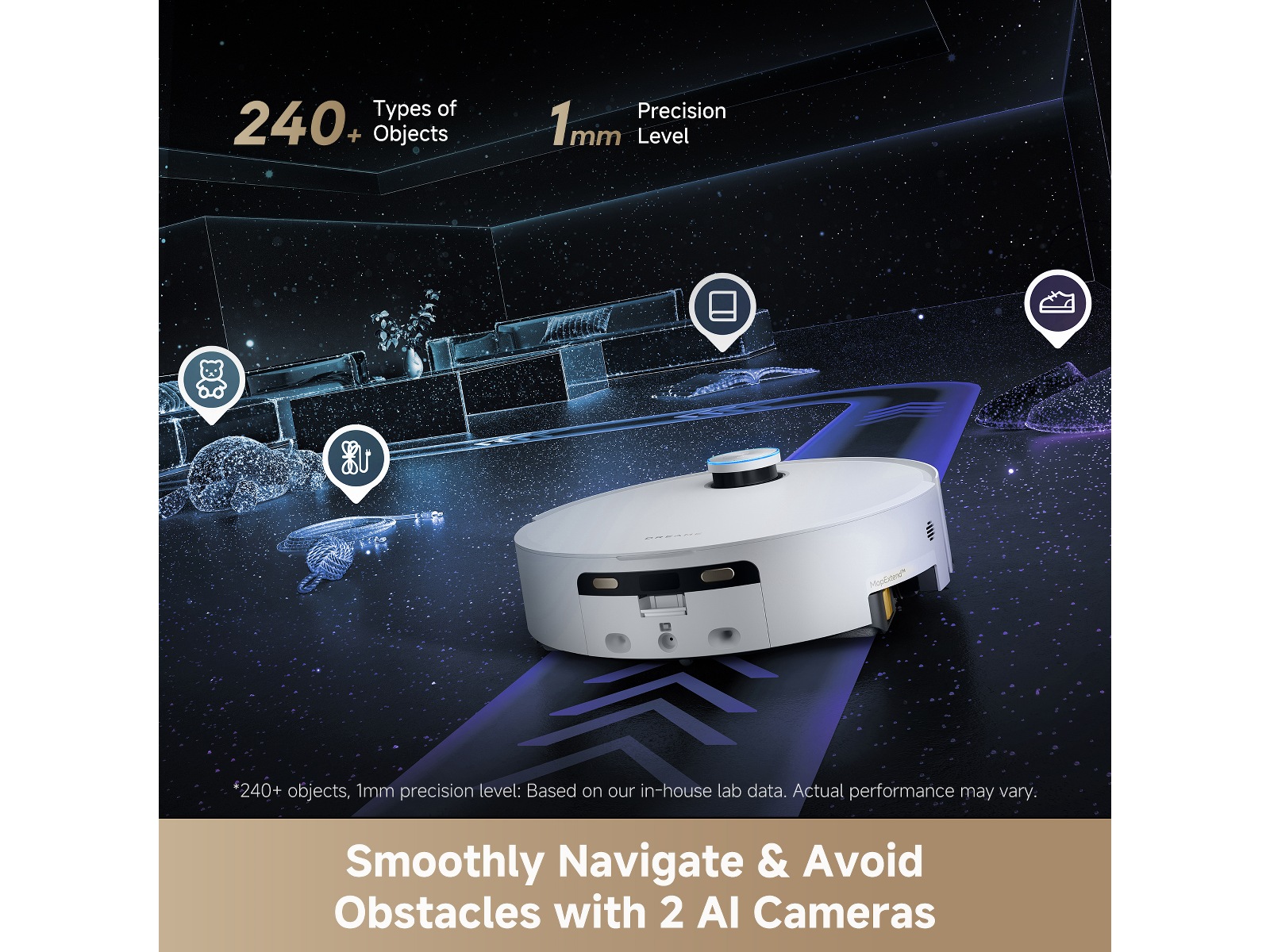 Dreame Aqua10 Ultra Track Complete Robotdammsugare (vit) Robotdammsugare