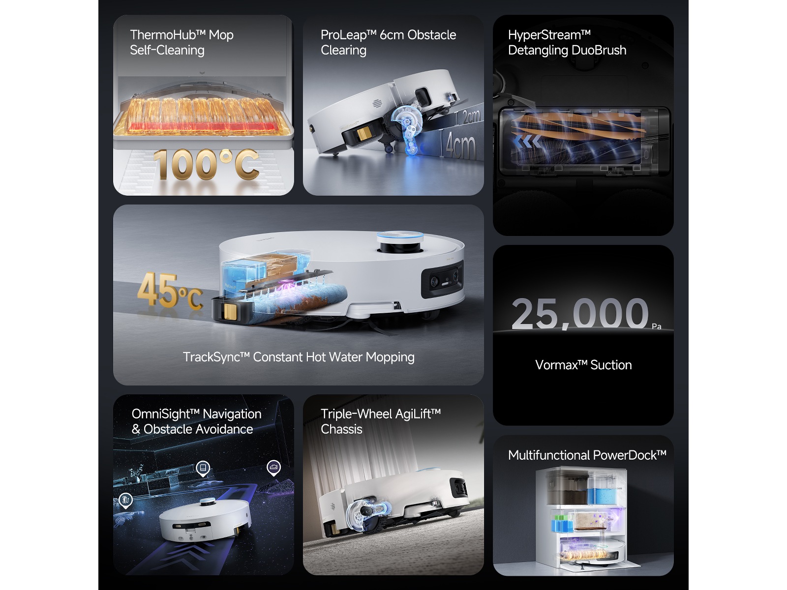 Dreame Aqua10 Ultra Track Complete Robotdammsugare (vit) Robotdammsugare