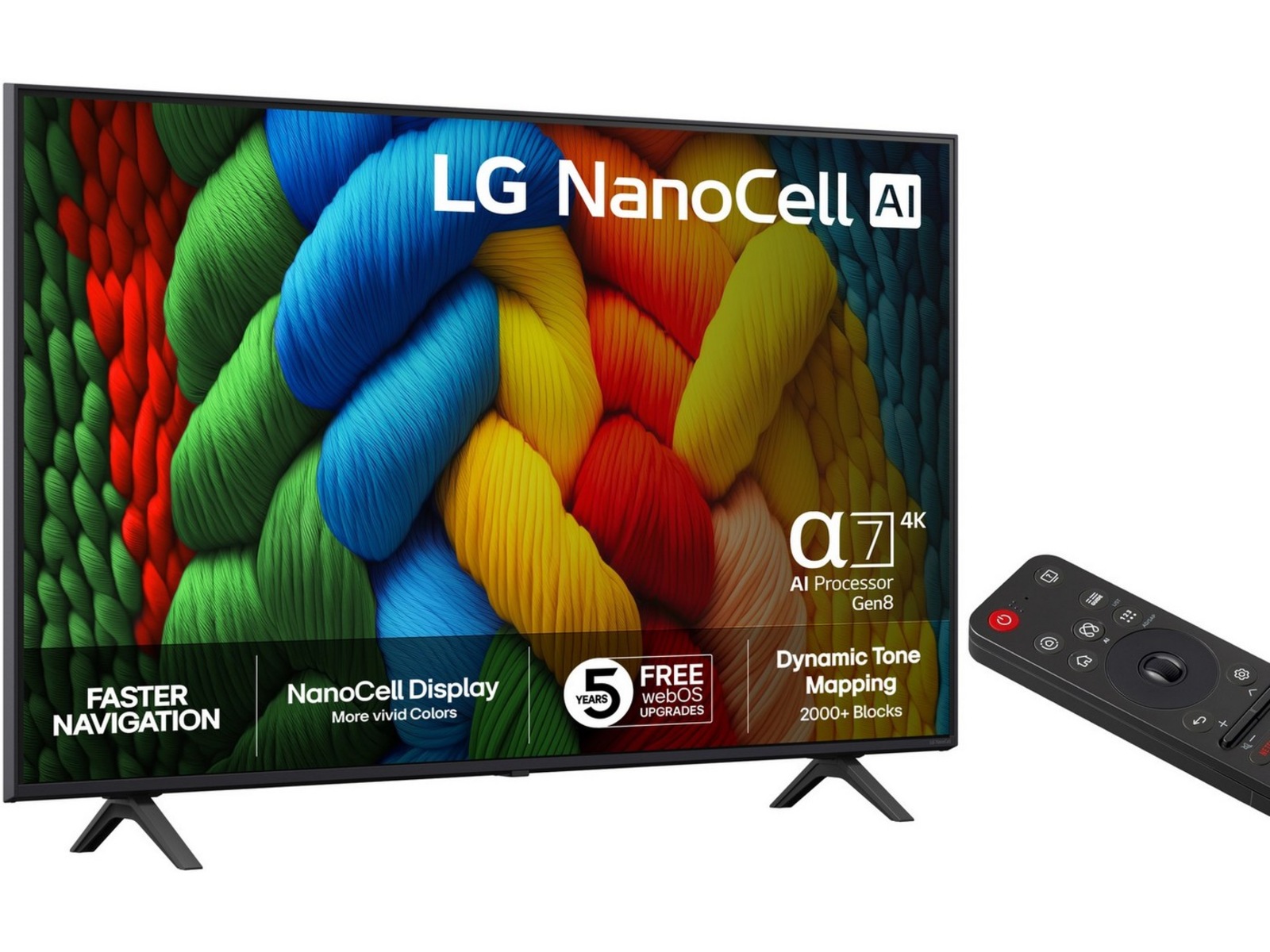 LG 55" NANO80 AI 4K NanoCell Smart TV (2025) 50 - 59 tums TV