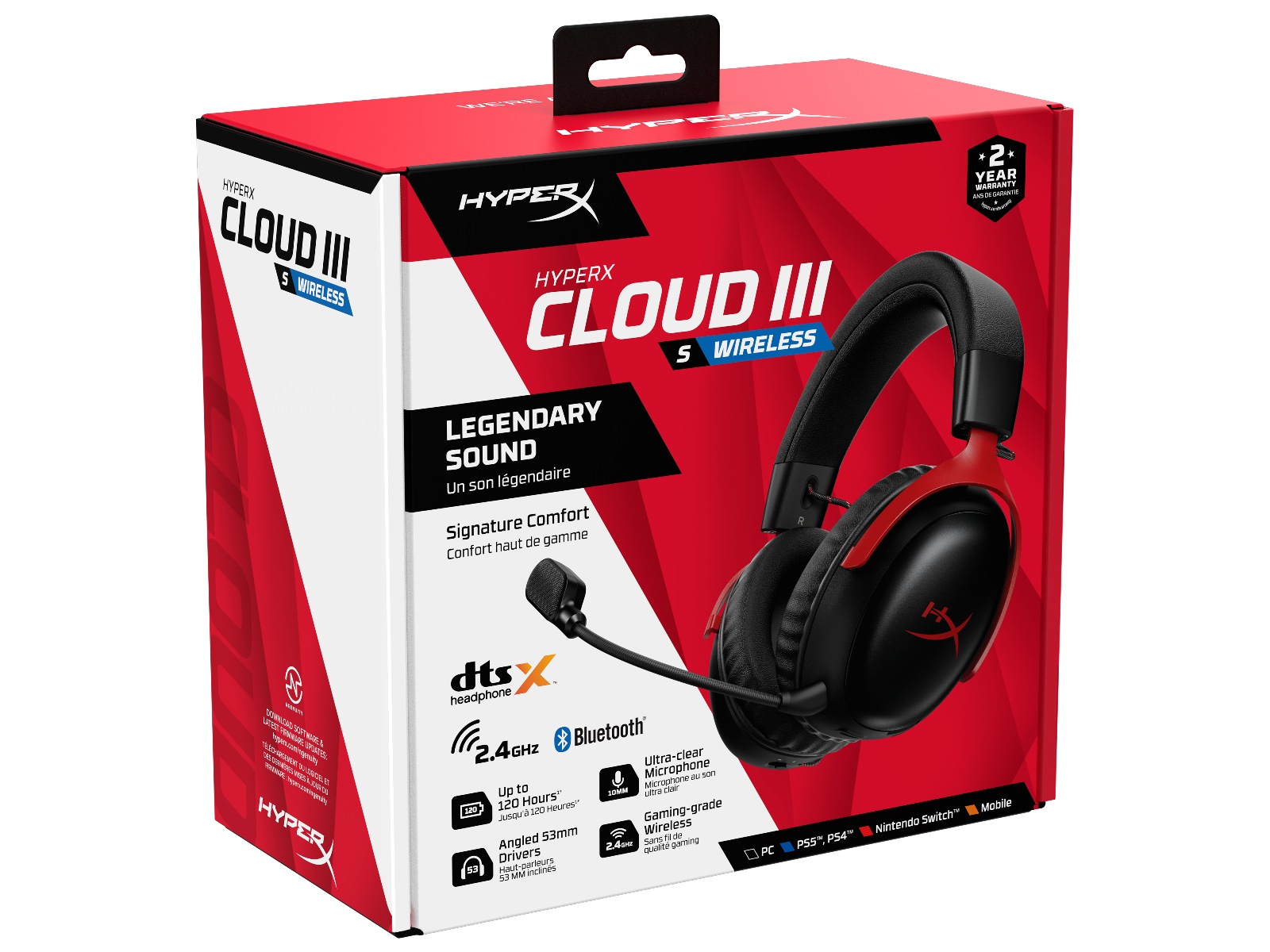 HyperX Cloud III S Trådlöst Gaming Headset (röd) -B-Grade Demo headset