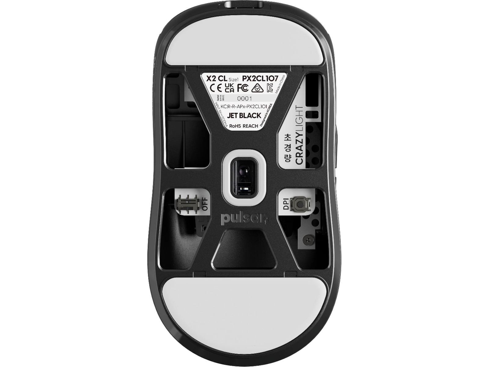 Pulsar X2 CrazyLight Trådlös Gamingmus (Jet Black) -B-Grade Demo mus