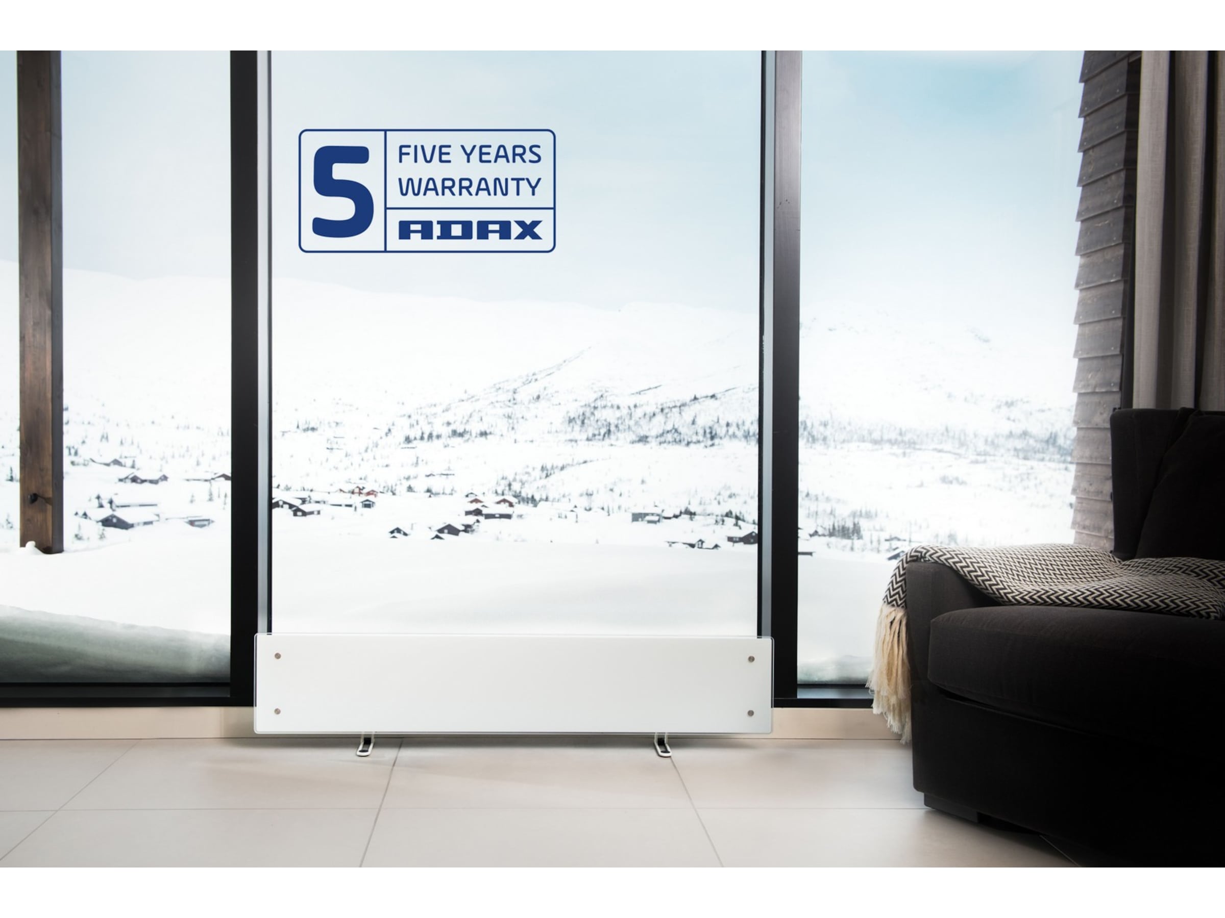 Adax Clea L WiFi Glas Panelelement 1000W (vit) Panelelement