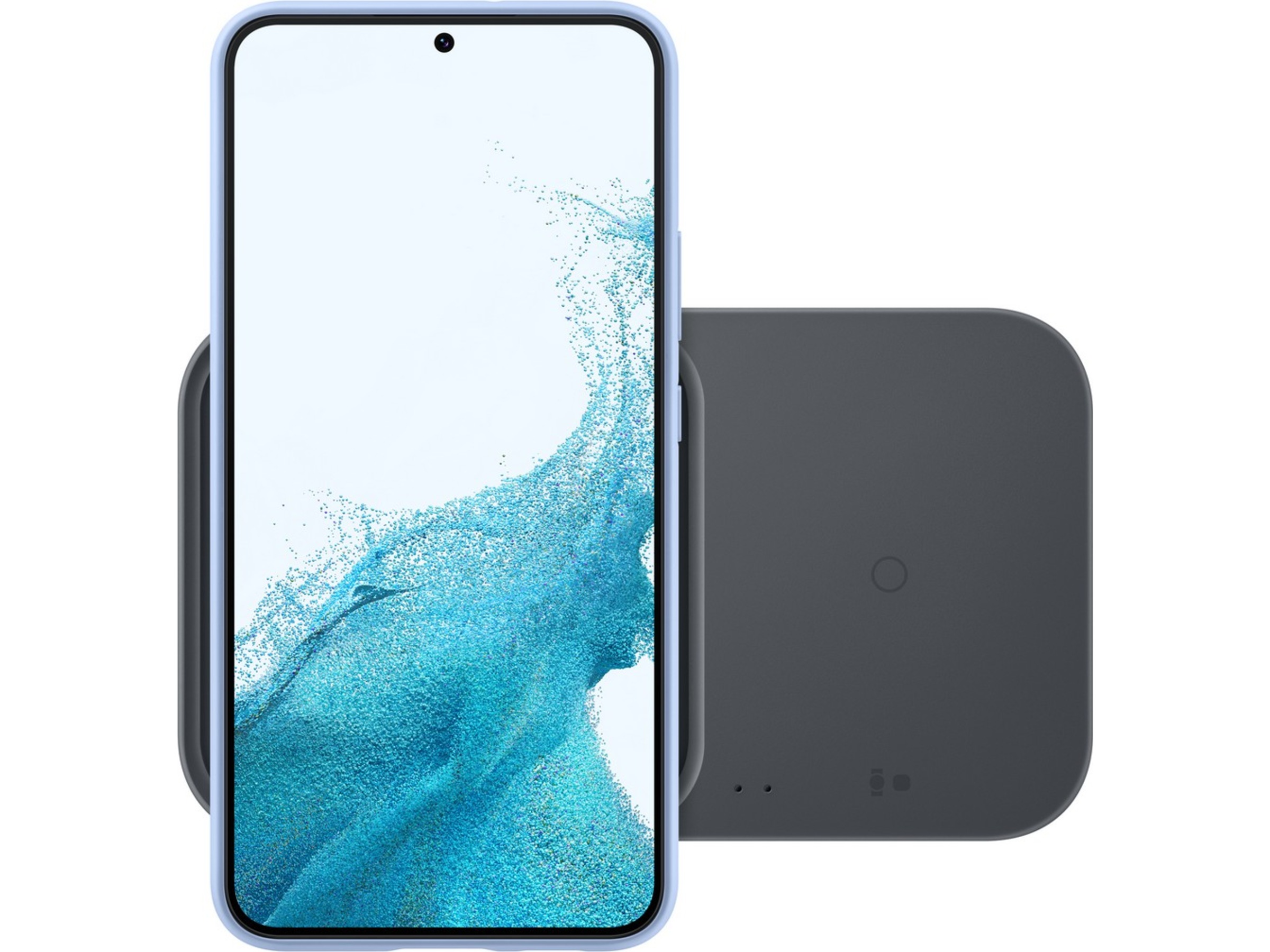 Trådlös laddare Duo med kabel (svart) Trådlös laddare