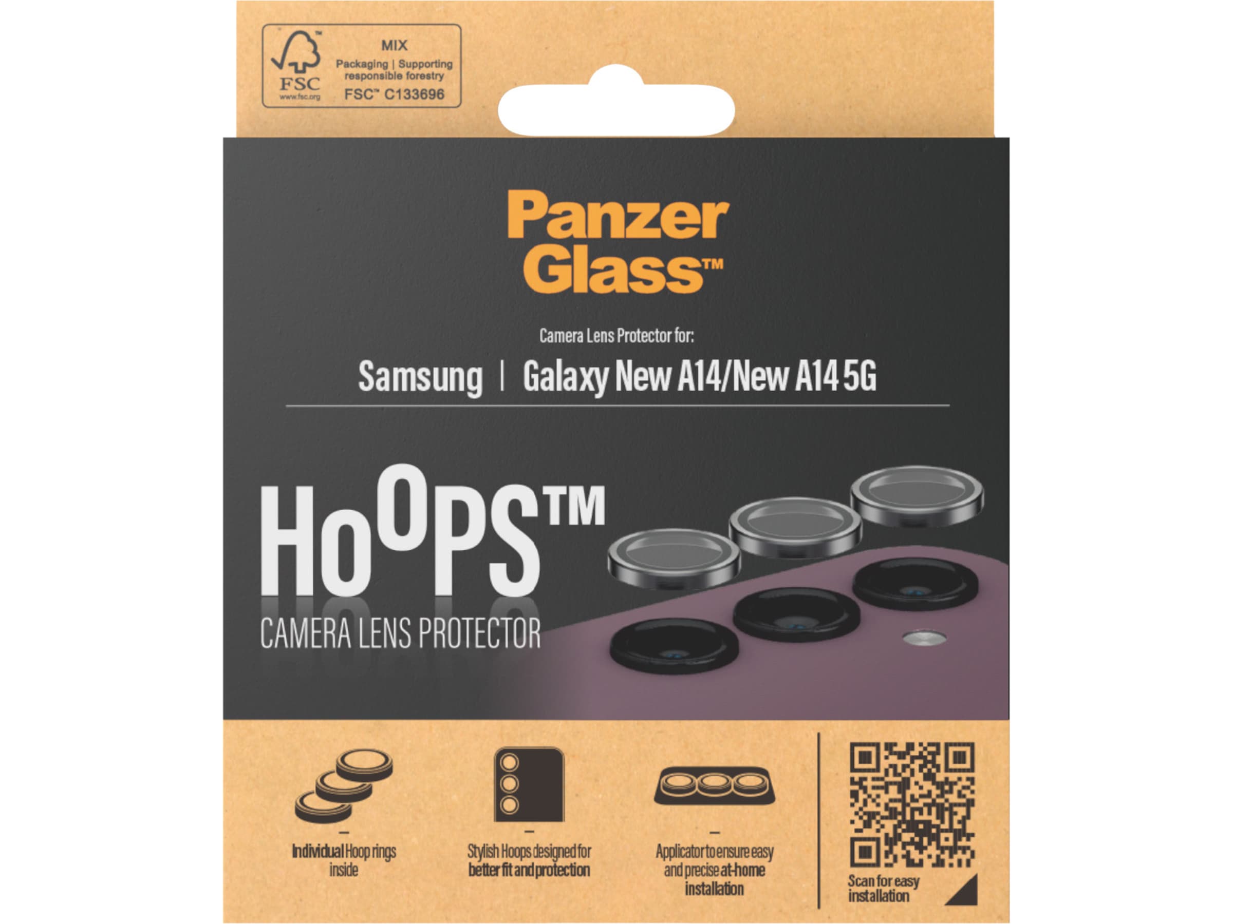 PanzerGlass Galaxy A15 / A15 5G Hoops Linsskydd Skärmskydd mobiltelefon