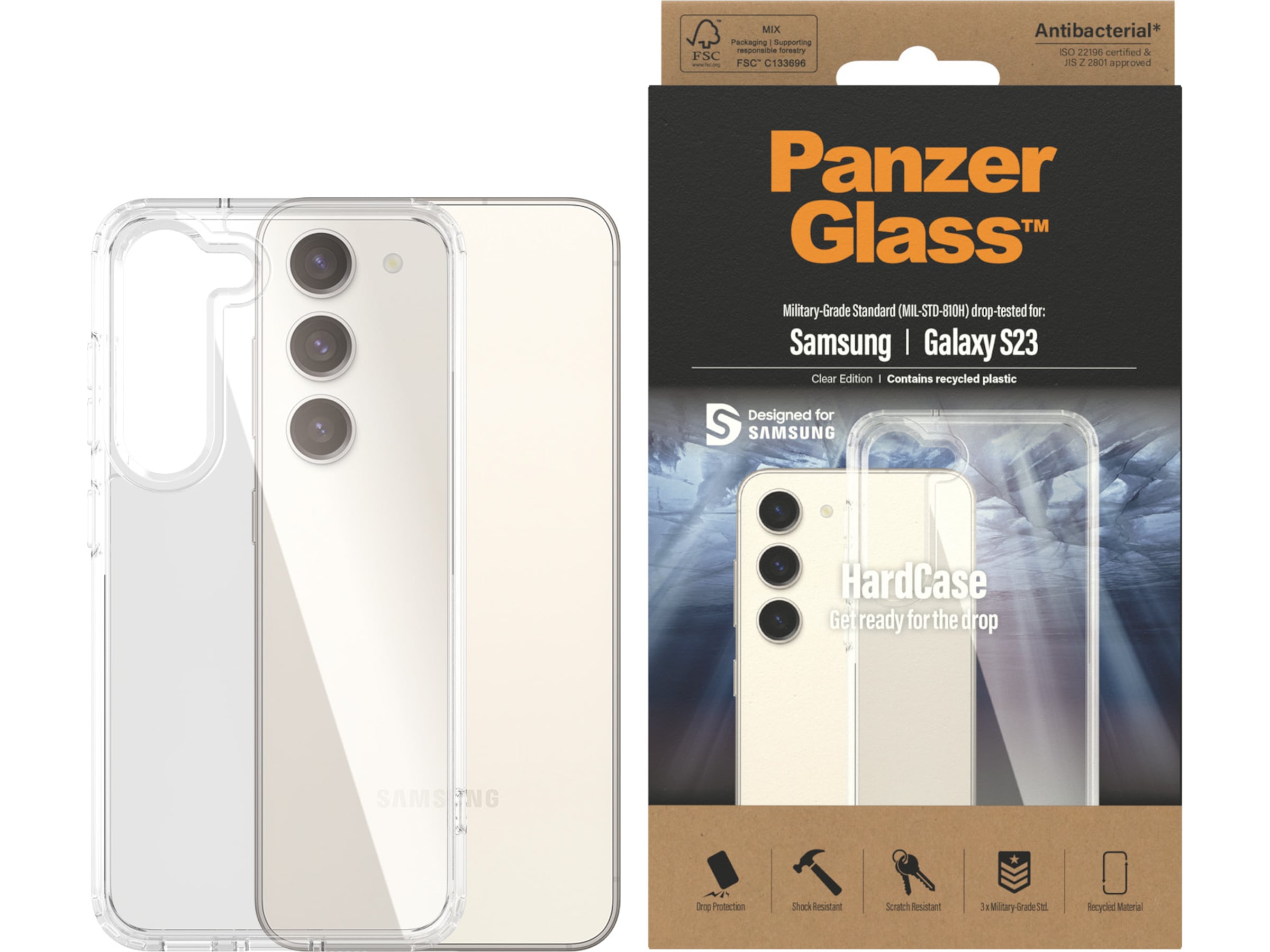 PanzerGlass Galaxy S23 Hardcase skal (transparent) Mobilskal