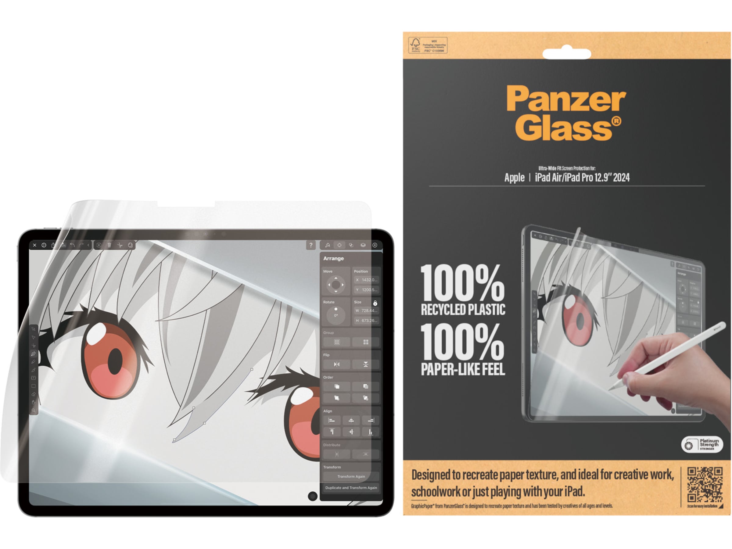 PanzerGlass iPad Pro 13" GraphicPaper Skärmskydd Skärmskydd surfplattor