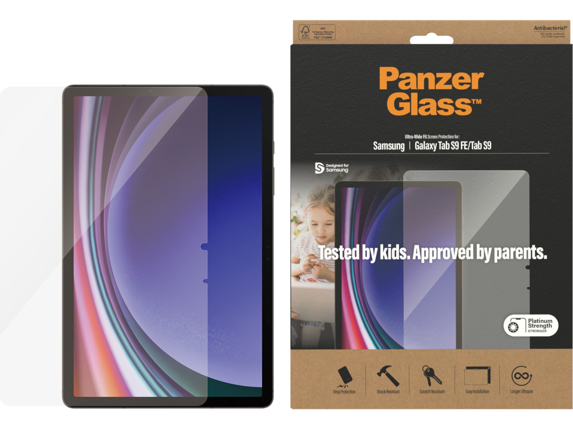 PanzerGlass Galaxy Tab S9 FE / S9 Skärmskydd Skärmskydd surfplattor