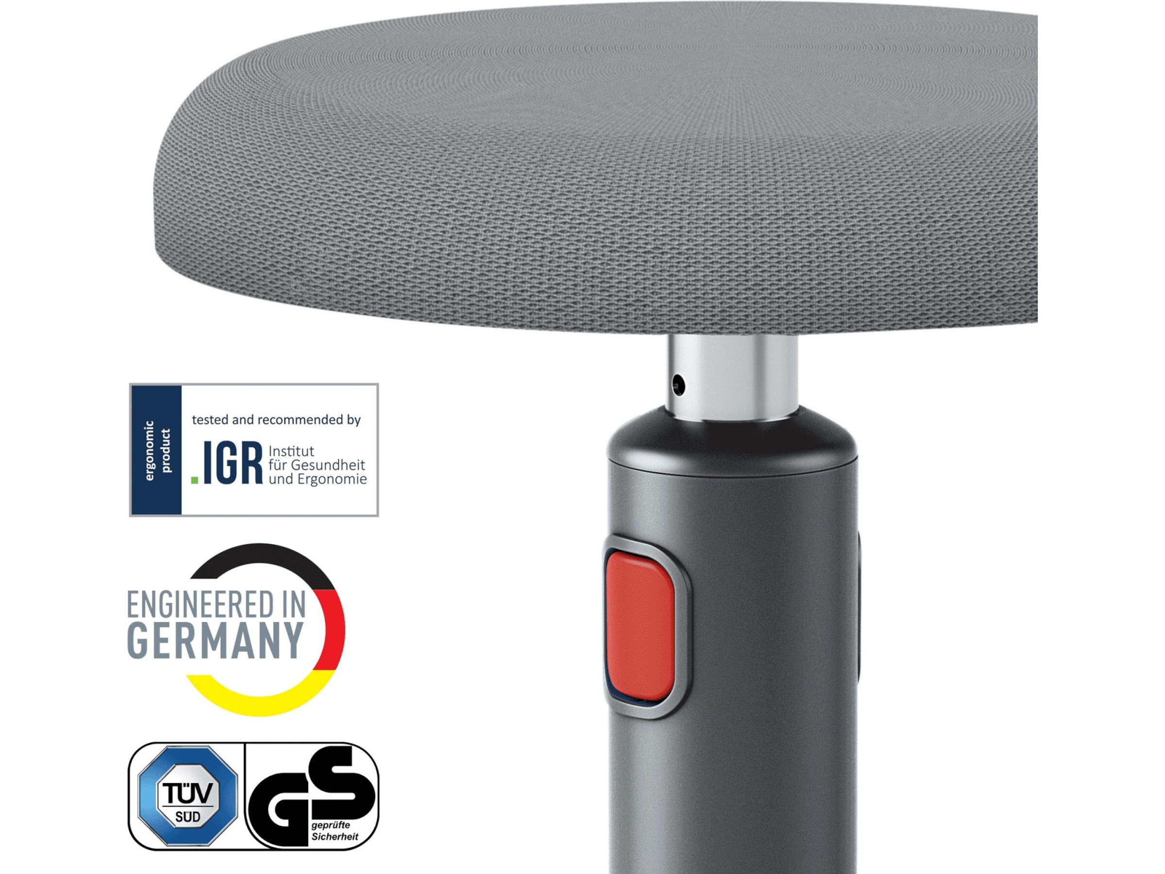 Leitz Ergo Cosy Active Sit Stand Balance Stol (grå) Kontorsstolar