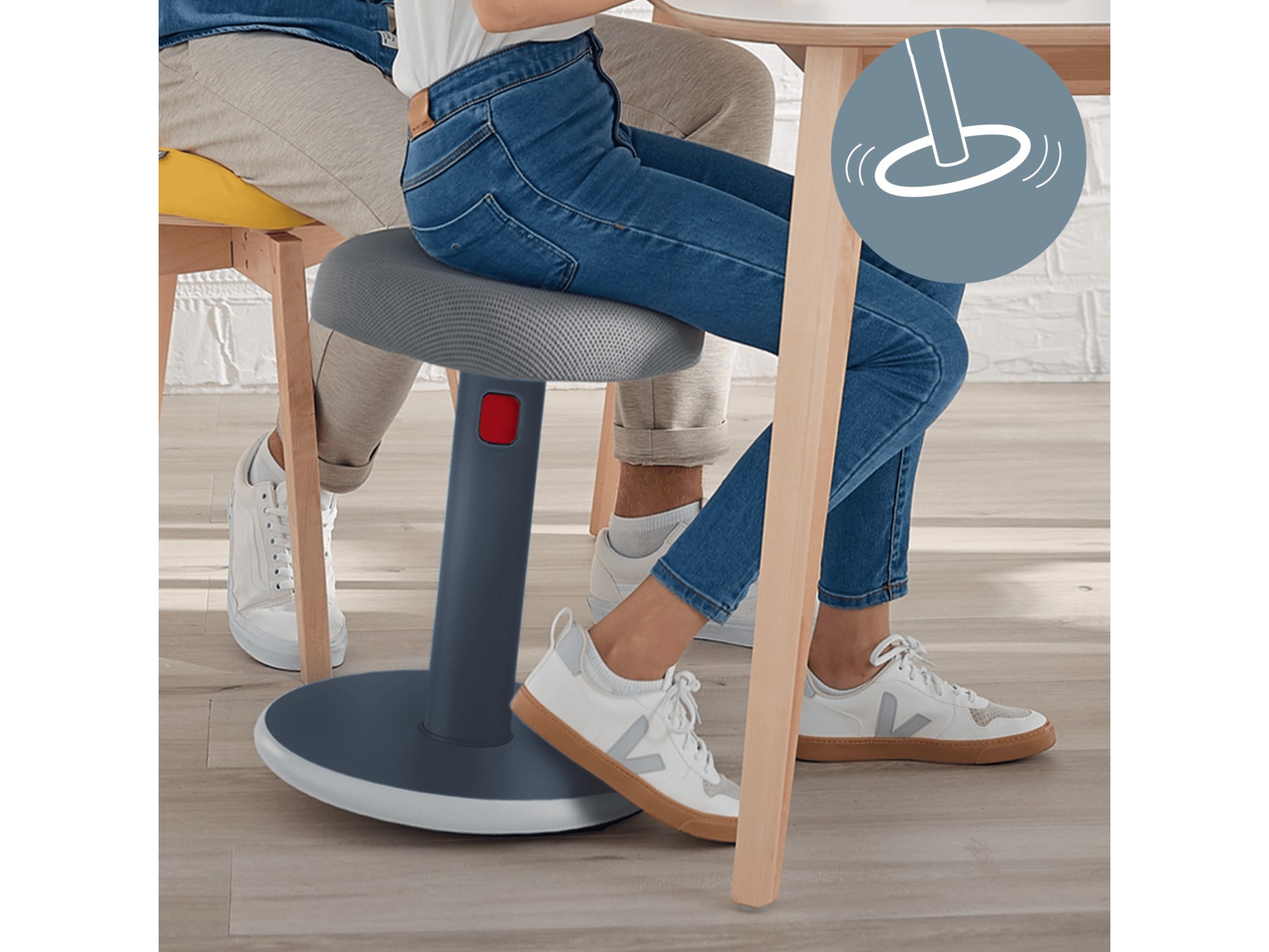 Leitz Ergo Cosy Active Sit Stand Balance Stol (grå) Kontorsstolar