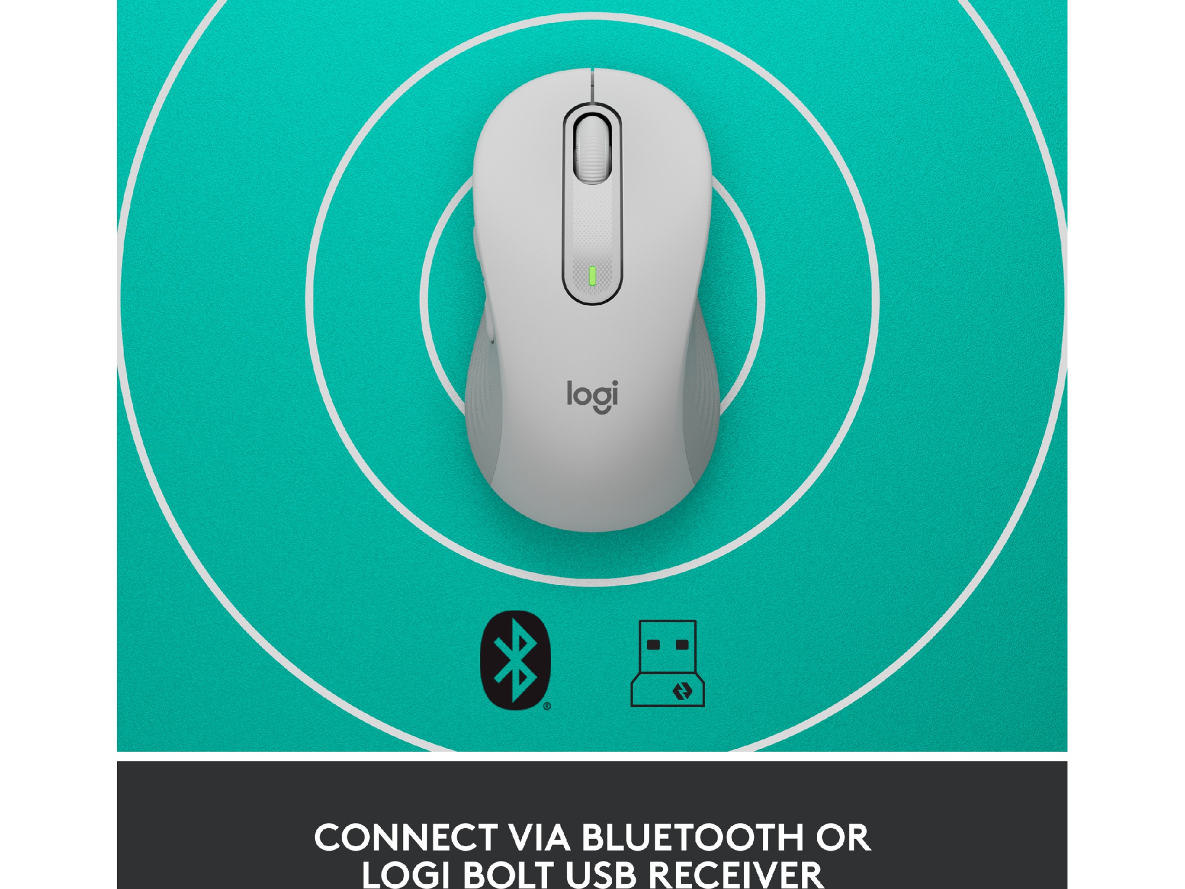 Logitech Signature M650 Large trådlös mus Offwhite Mus