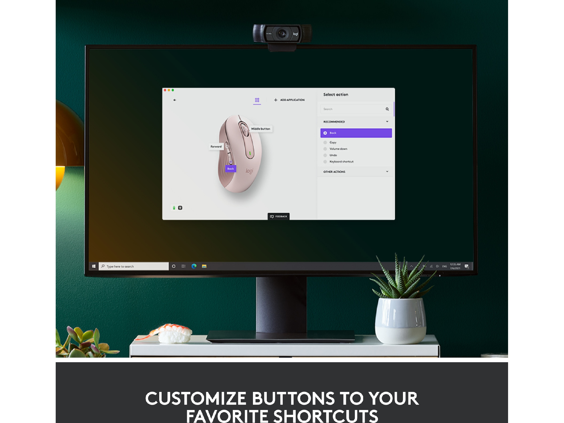 Logitech Signature M650 Medium  trådlös mus Rosa Mus