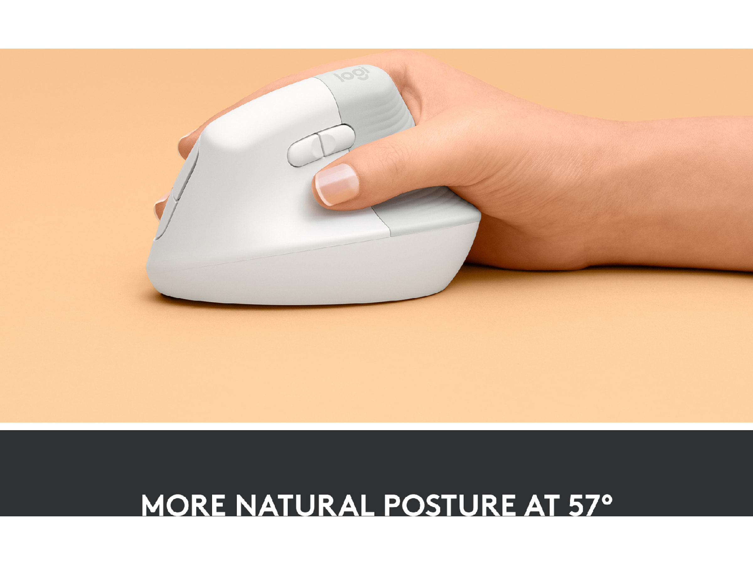 Logitech Lift Vertikal mus (off-white) Mus