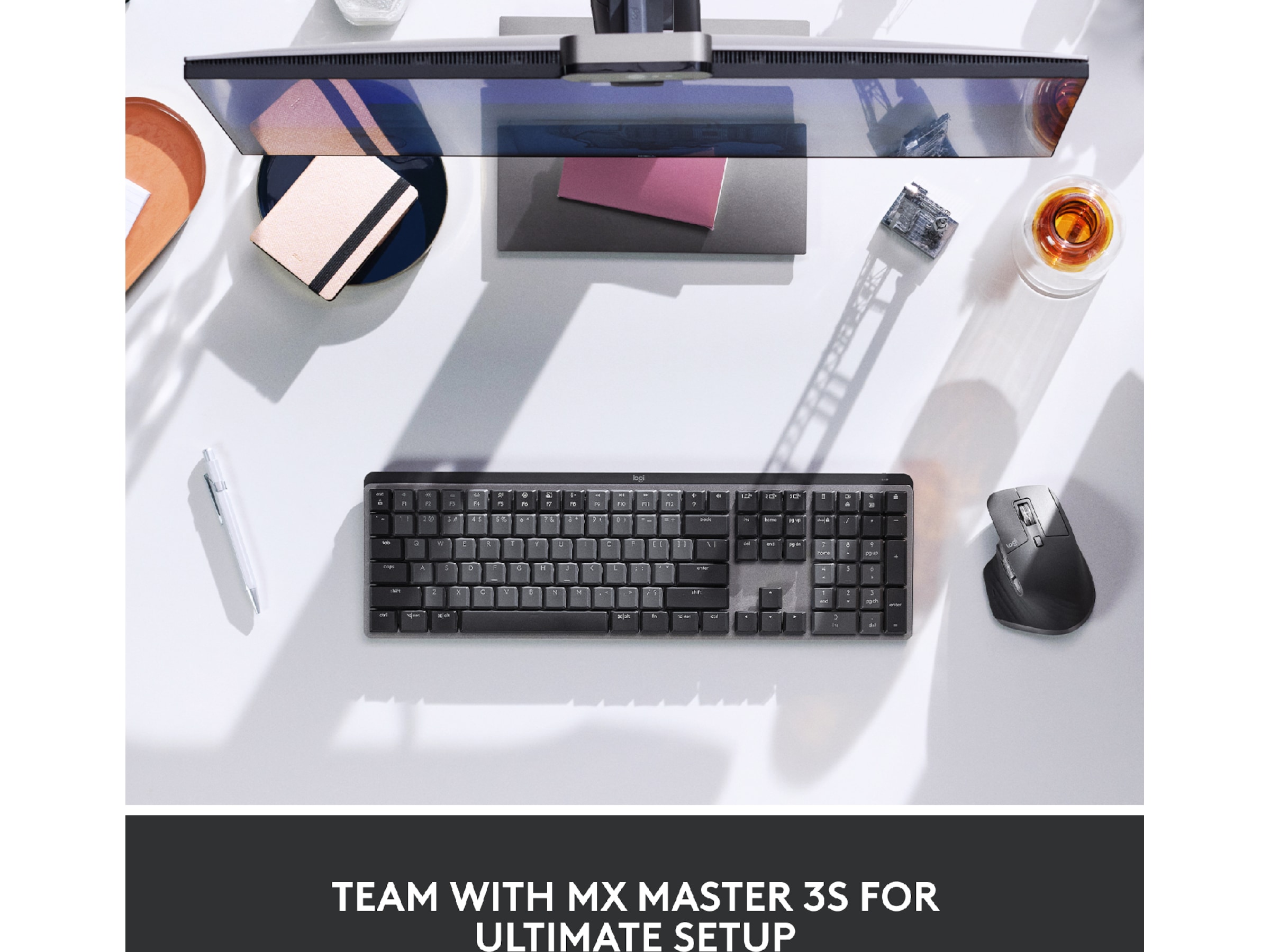 Logitech MX Mechanical Wireless Clicky (graphite) Tangentbord