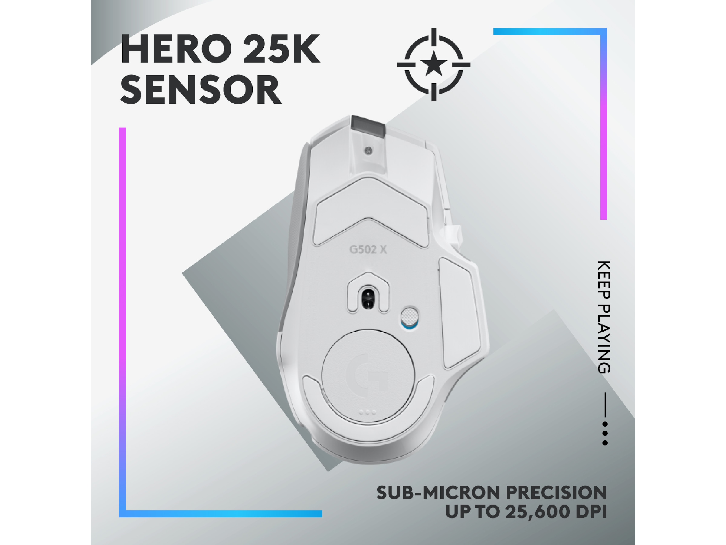 Logitech G502 X Plus Gamingmus (vit) Gamingmus