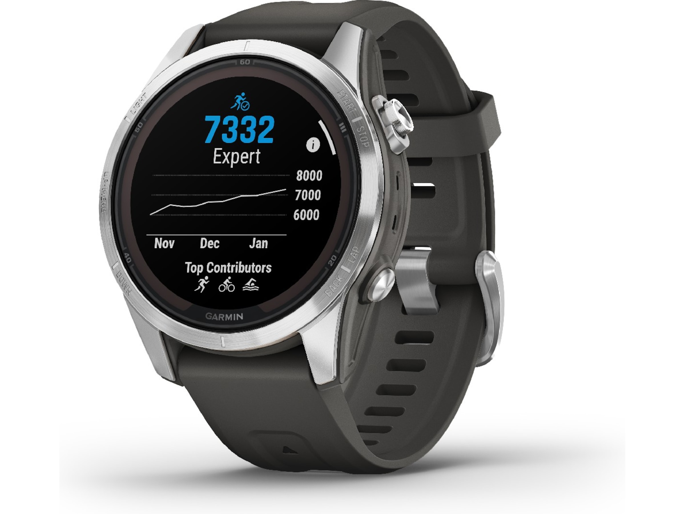 Garmin fenix 7S Pro Solar 42mm GPS (silver/graphite) Smartwatches
