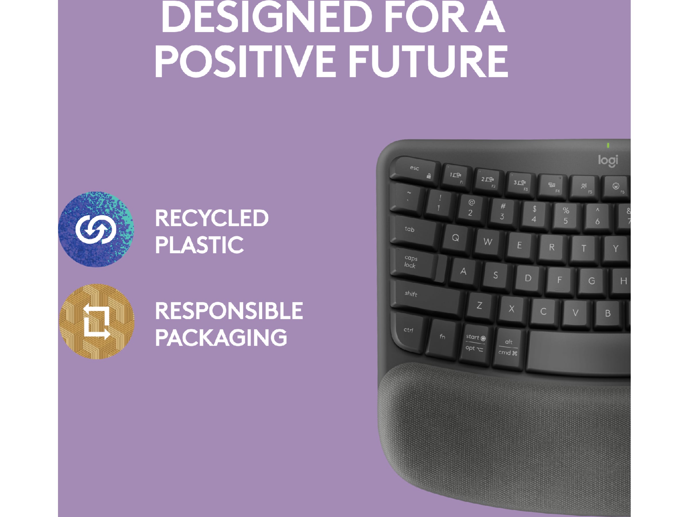 Logitech Wave Keys trådlöst tangentbord (grafit) Tangentbord