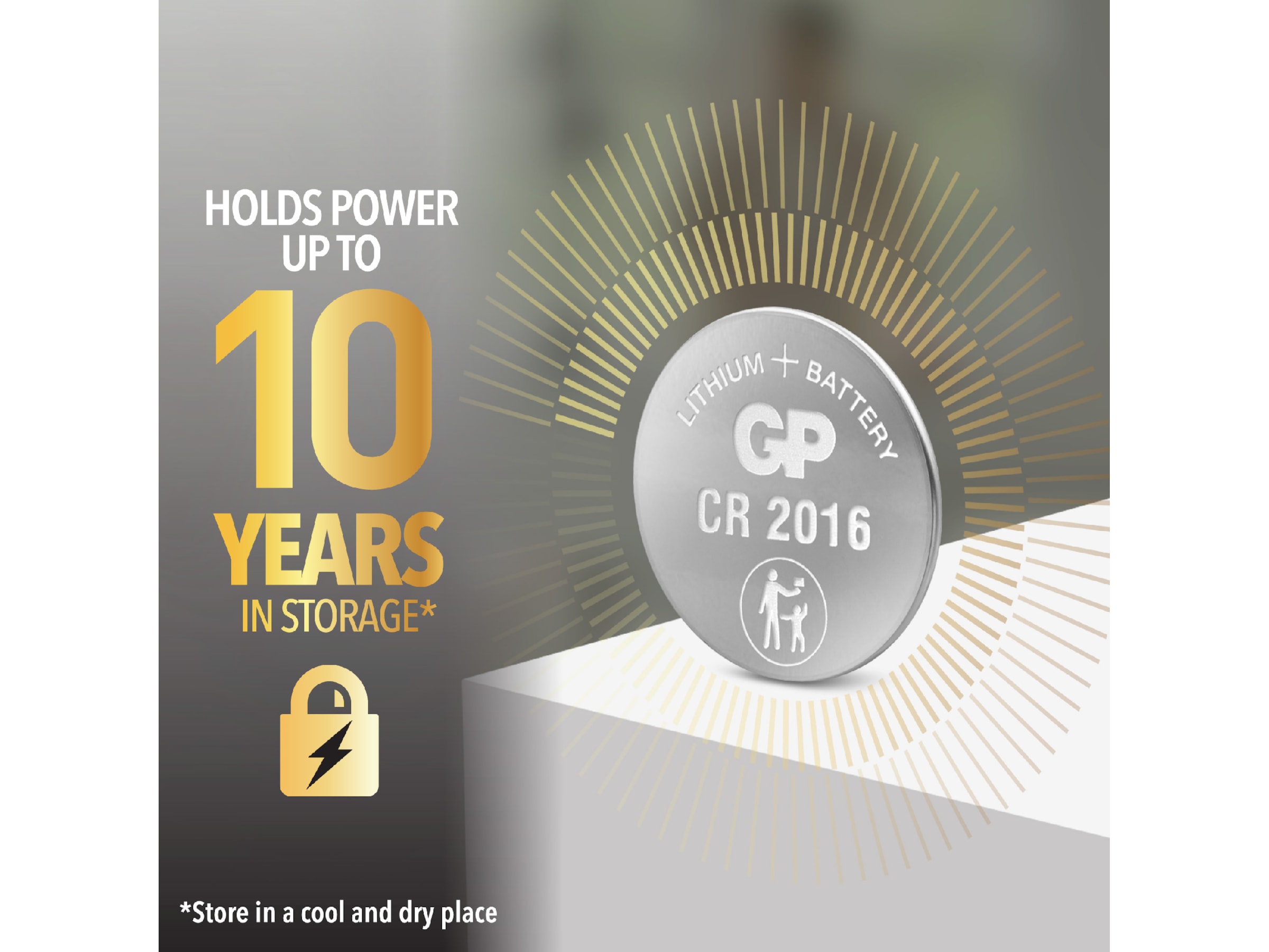 GP Lithium CR2450 batteri, 2-pk Batterier för allmänt bruk