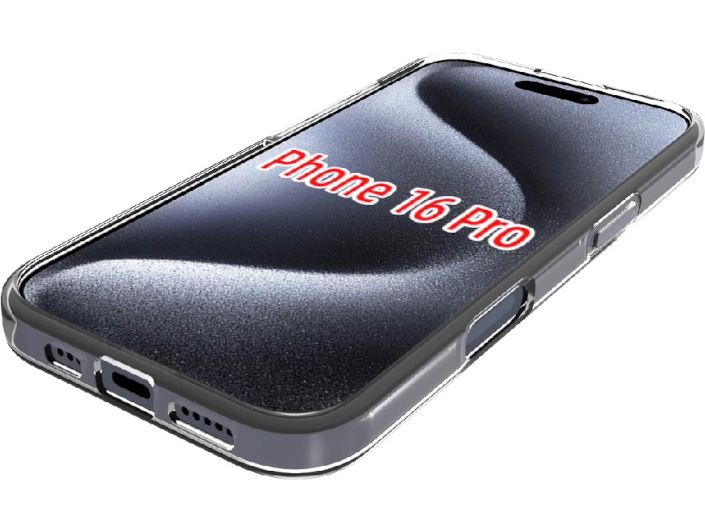 iiglo iPhone 16 Pro Silikonskal (transparent) Mobilskal