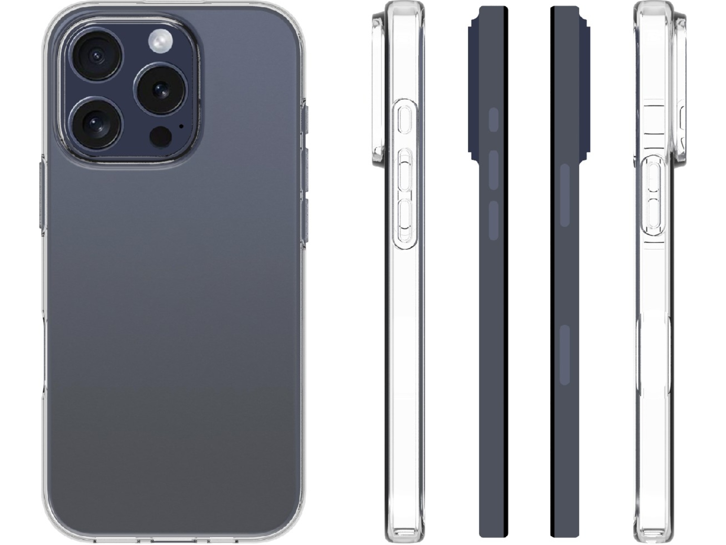 iiglo iPhone 16 Pro Silikonskal (transparent) Mobilskal