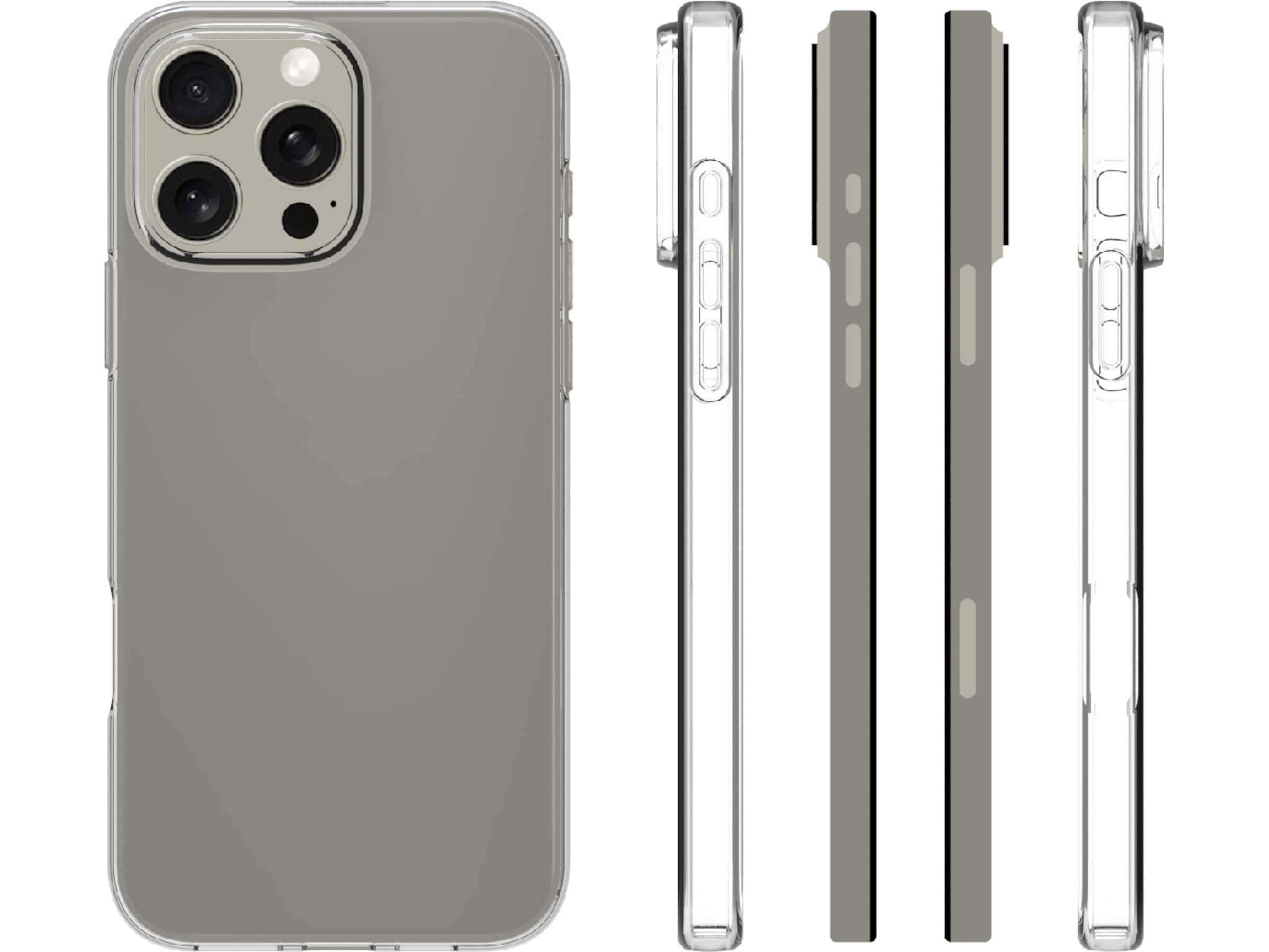 iiglo iPhone 16 Pro Max Silikonskal (transparent) Mobilskal