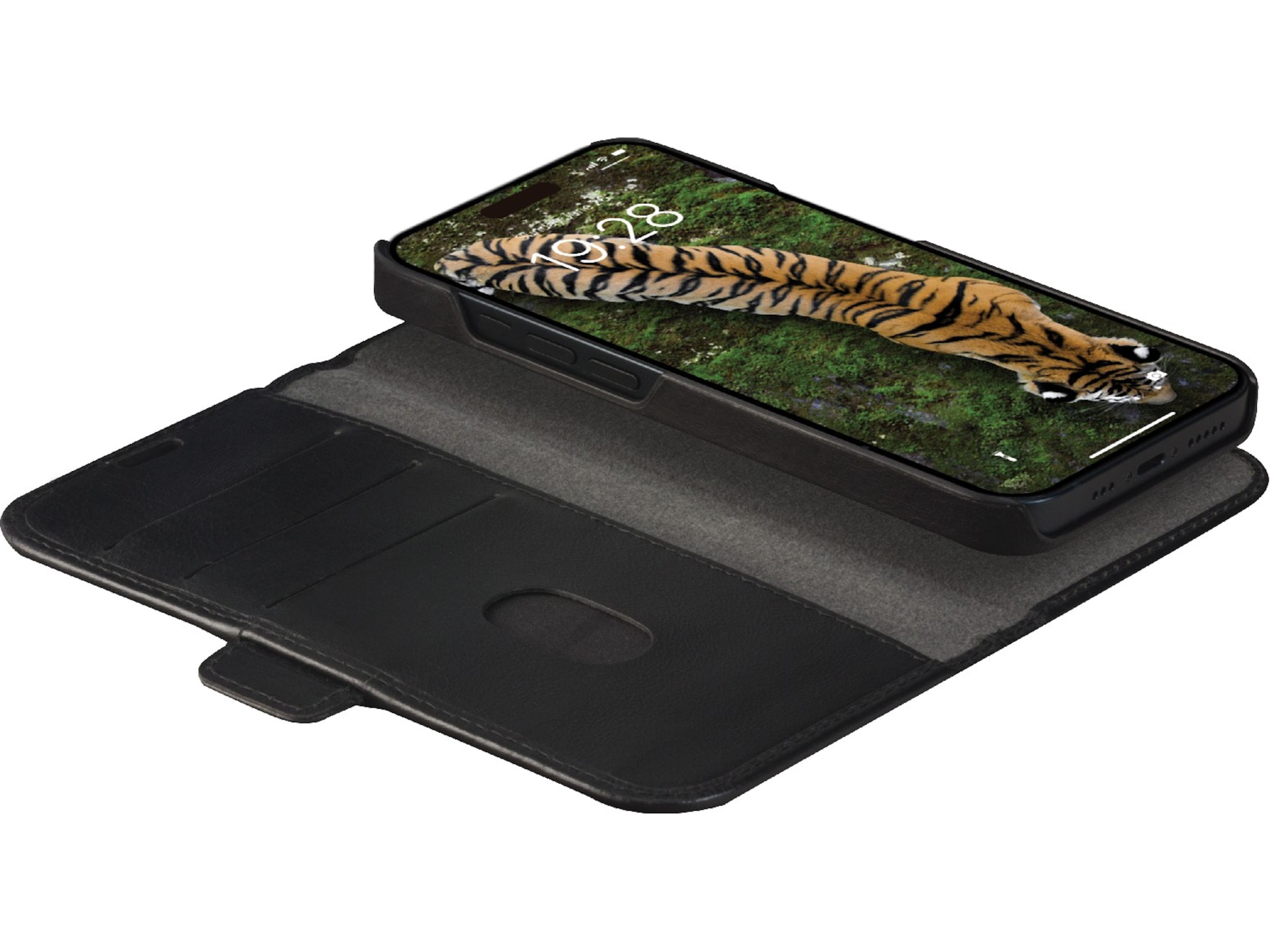 dbramante1928 iPhone 15 Lynge 2-i-1 plånboksfodral (svart) Mobilskal